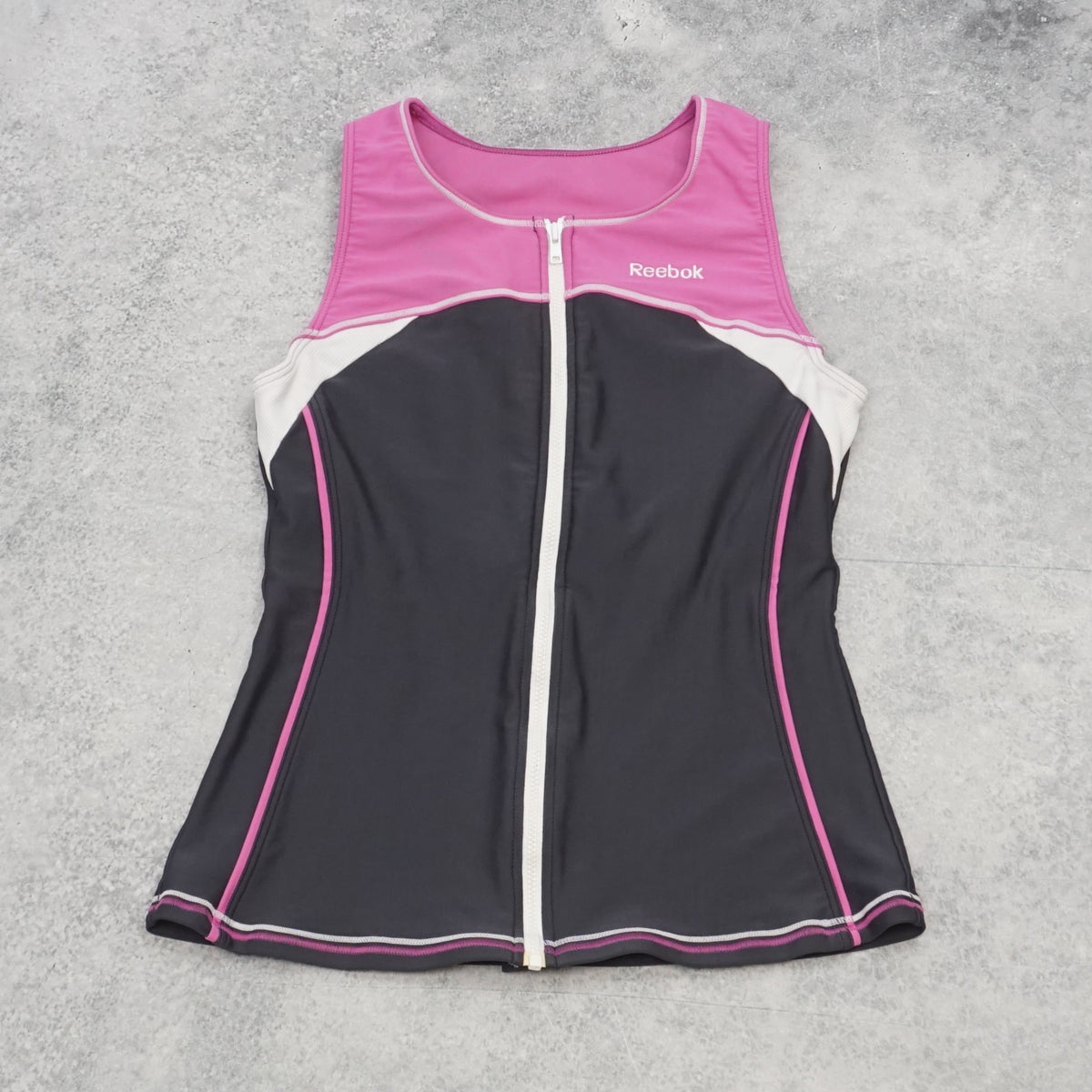 2000s Reebok Zip Up Athletic Vest Top
