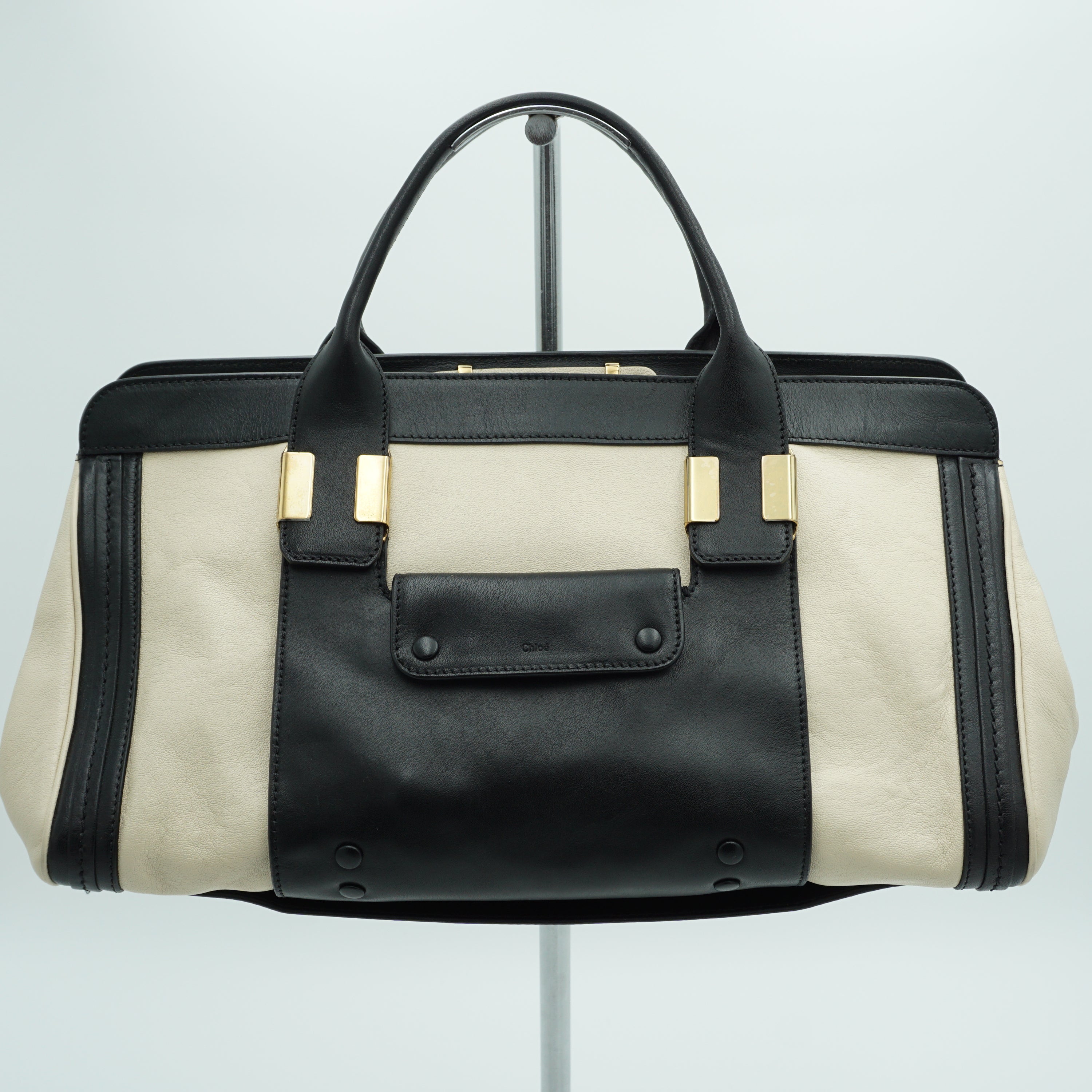 Chloé Two Tone Leather Handbag