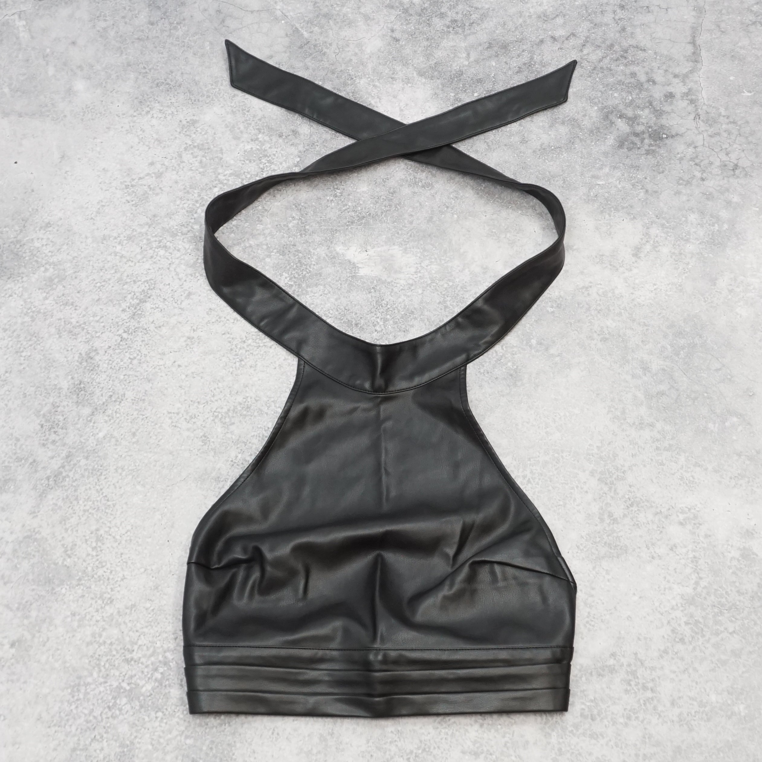 I.AM.GIA Leather Halter Top