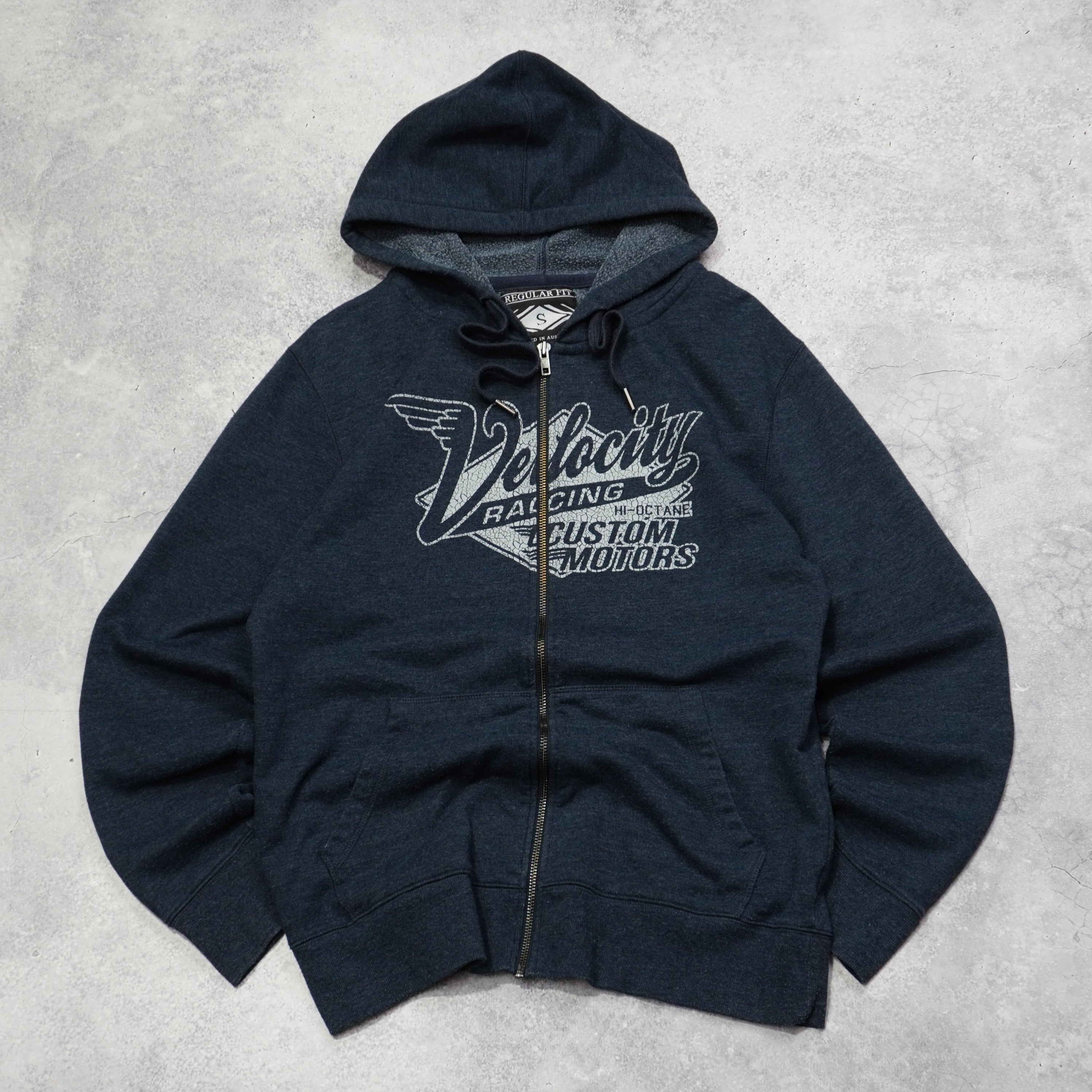 2000s Velocity Racing Graphic Zip Up Hoodie