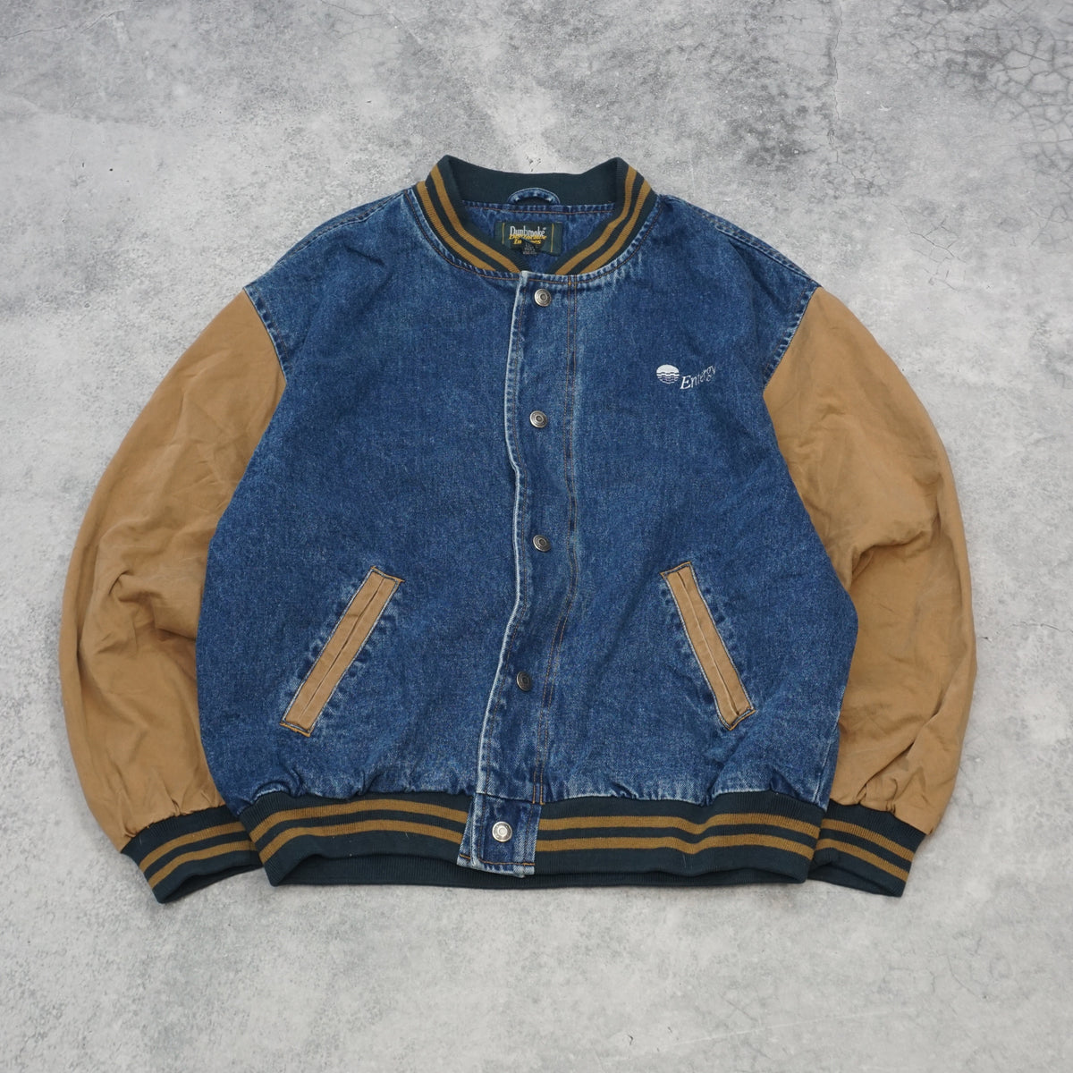 90s Dunbrooke Denim Varsity Jacket