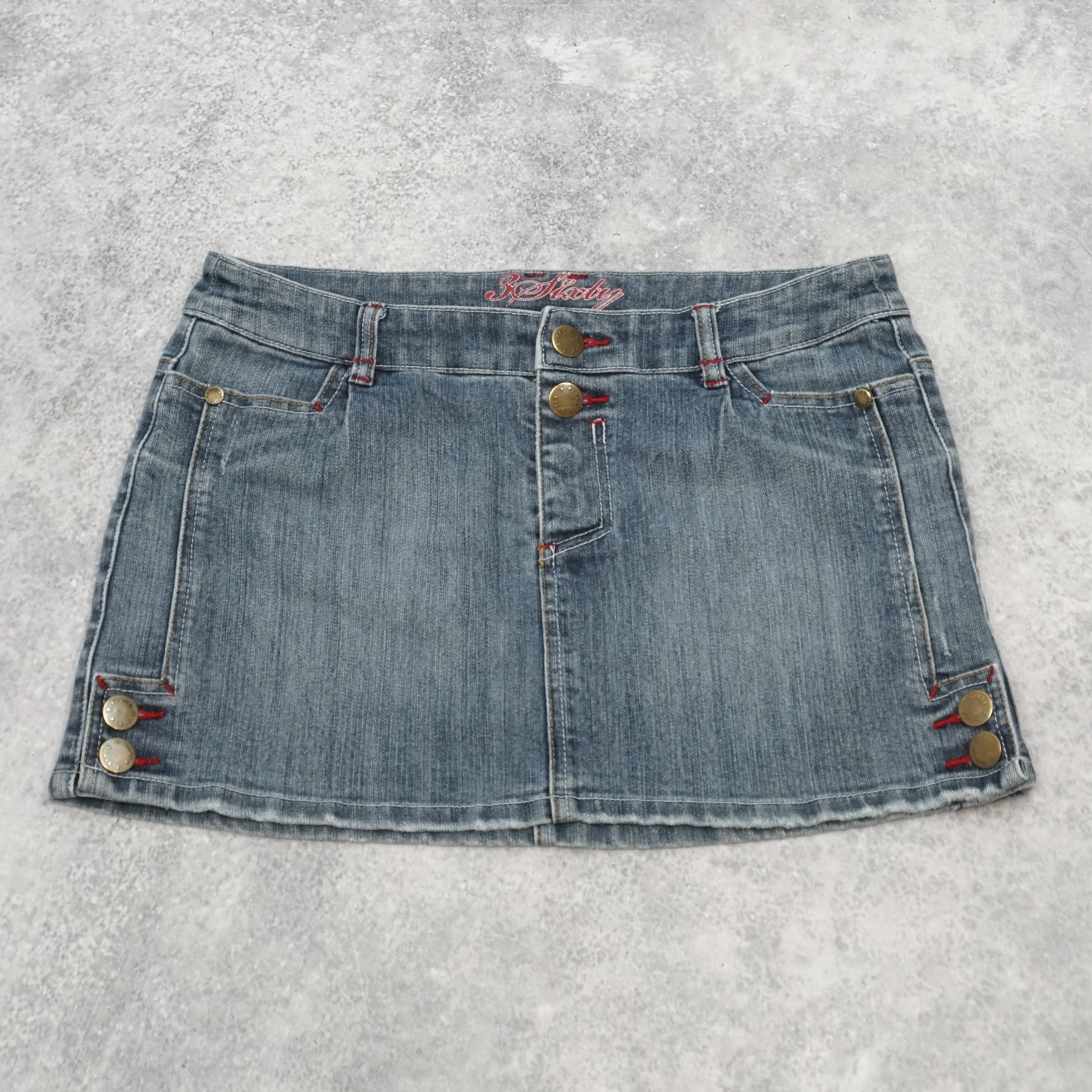 2000s 3 Sixty Mini Denim Skirt