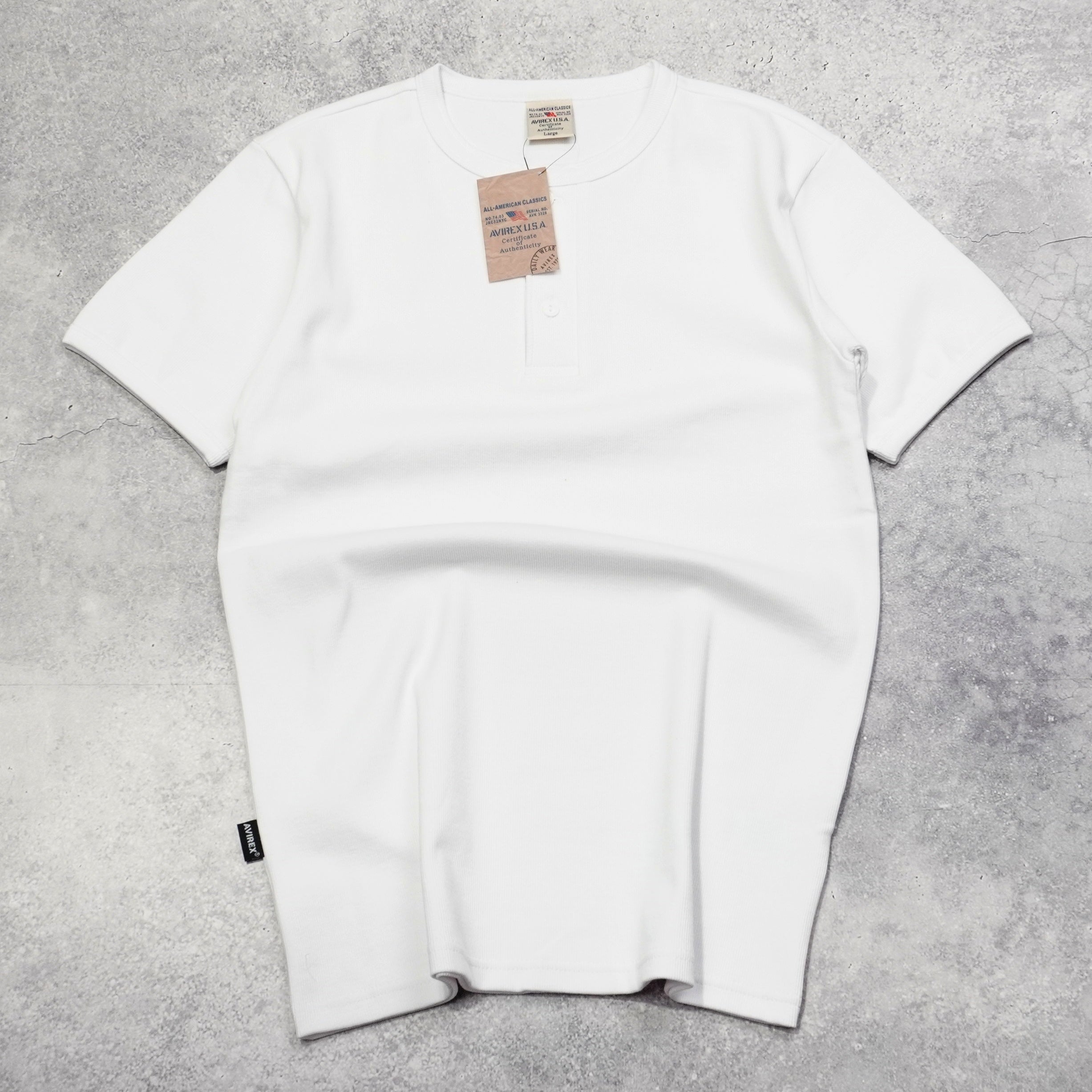 Avirex Ribbed Henley T-Shirt
