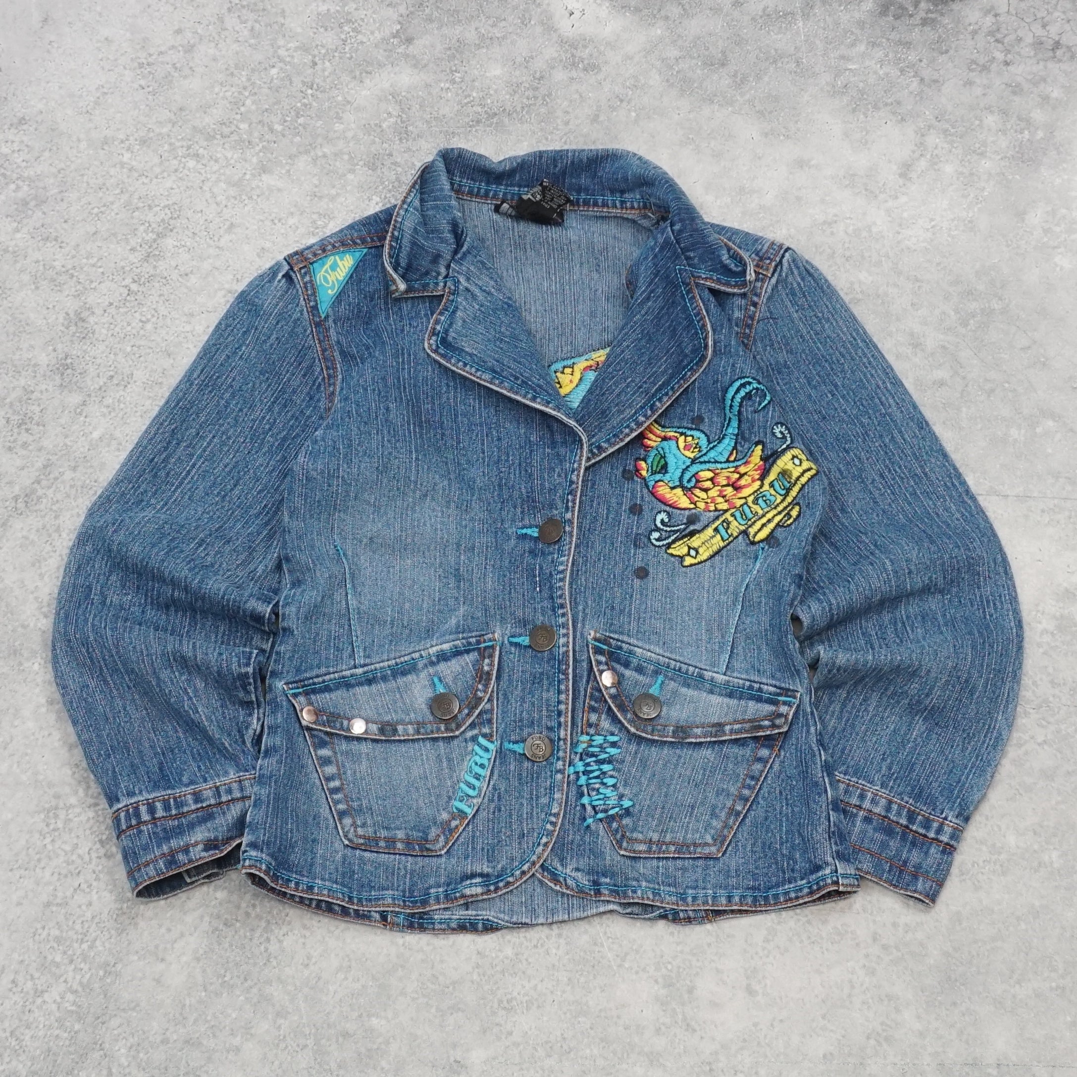 90s Fubu Embroidered Denim Jacket