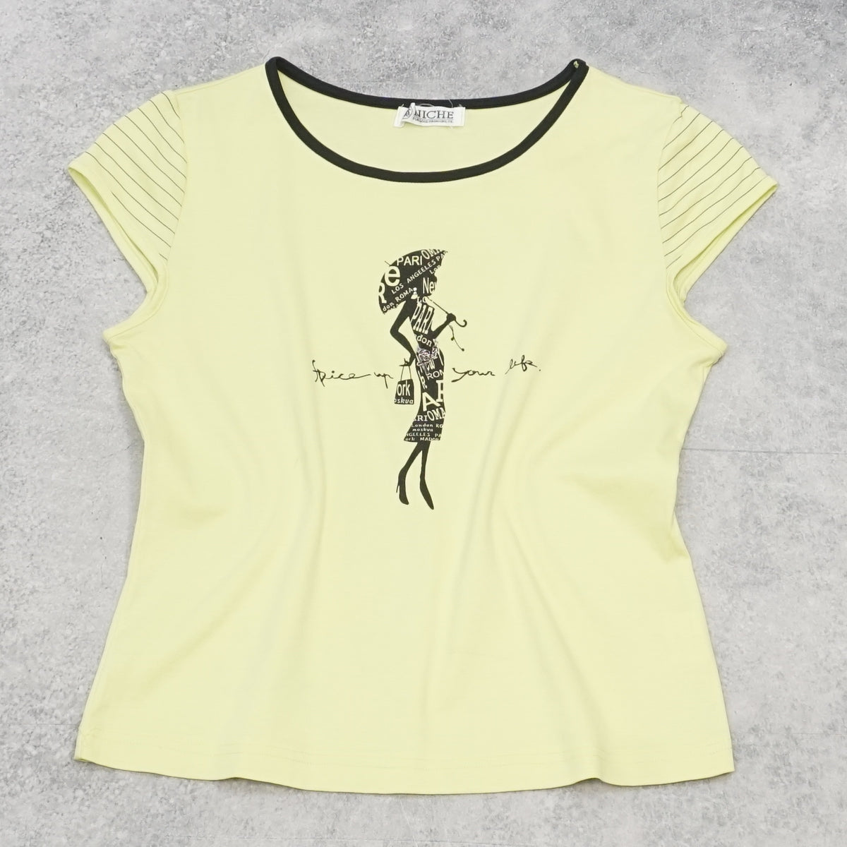 2000s Niche Graphic Cap Sleeve Top T-Shirt