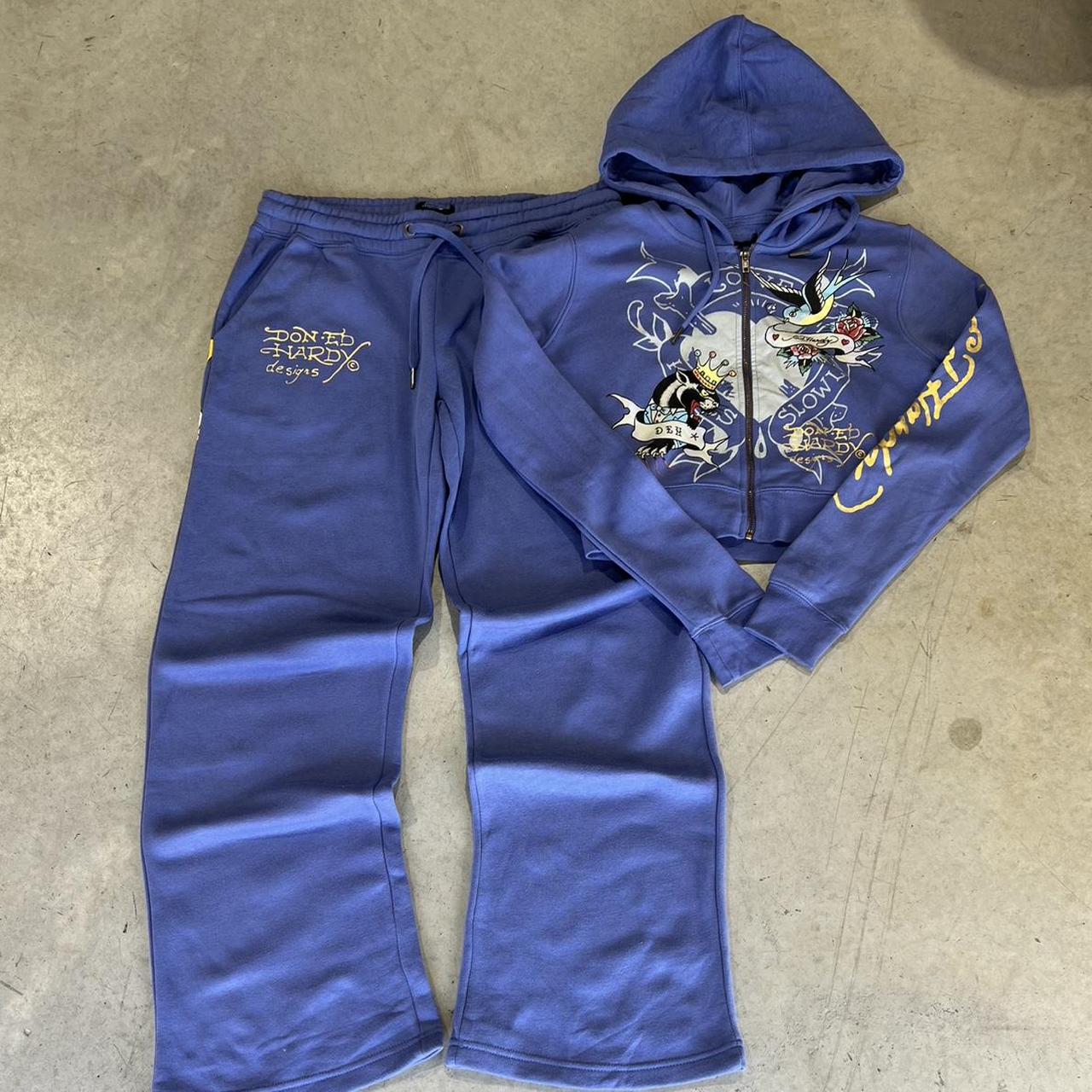 2000s Ed Hardy Graphic Hoodie Zip Up