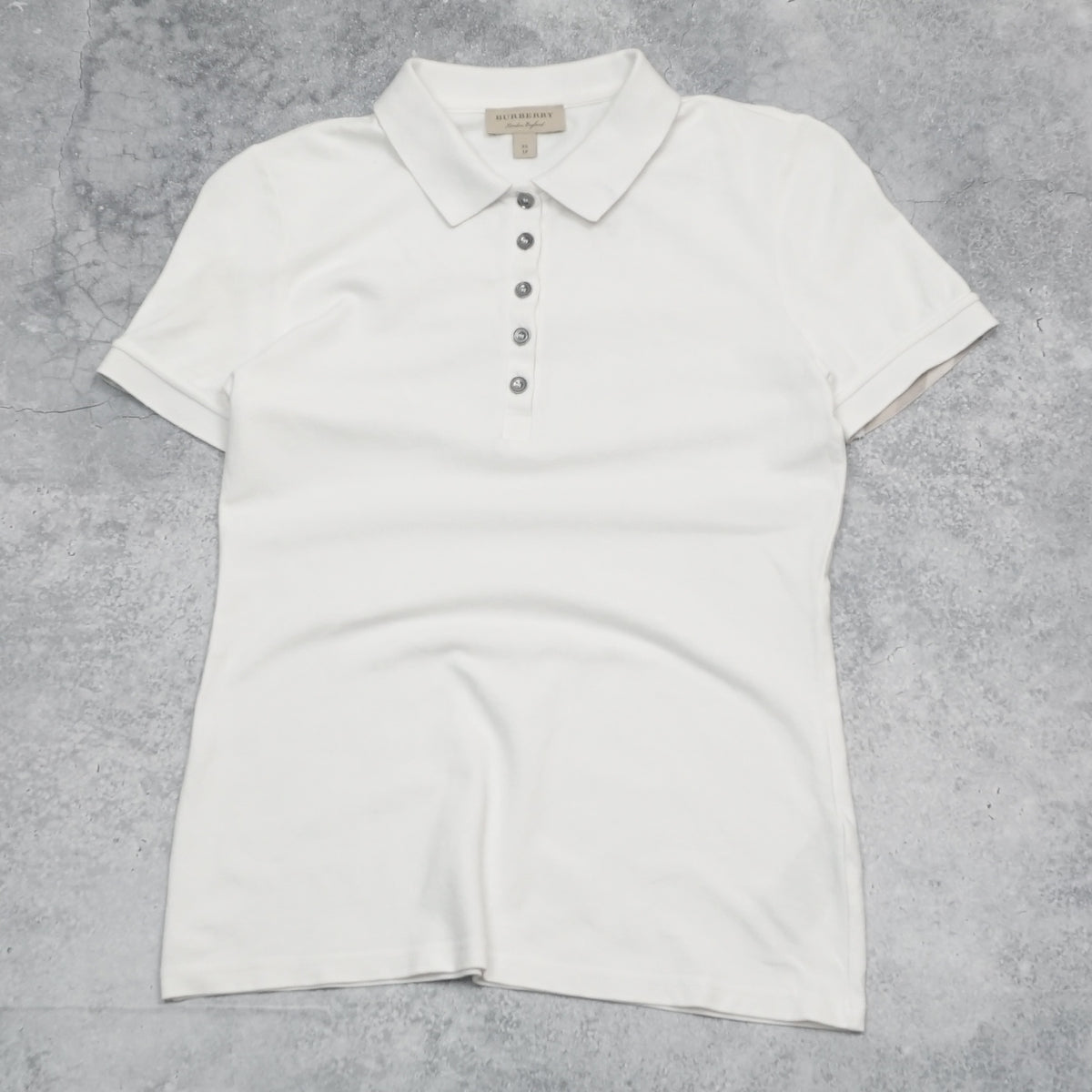 Burberry White Polo Top