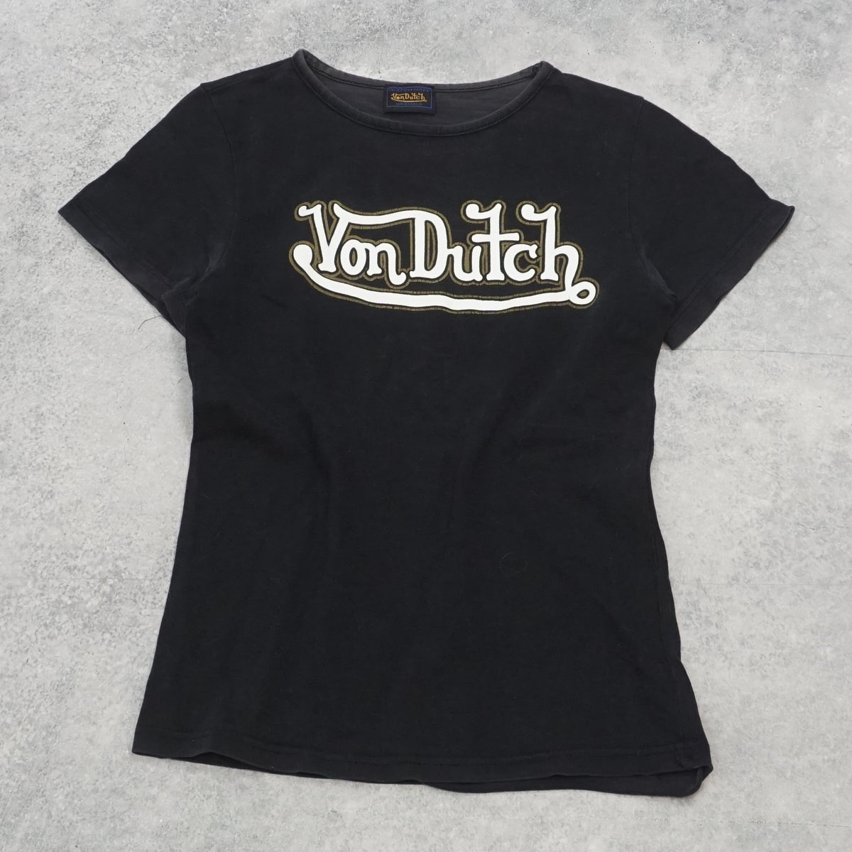 2000s Von Dutch Spellout Baby Tee T-Shirt