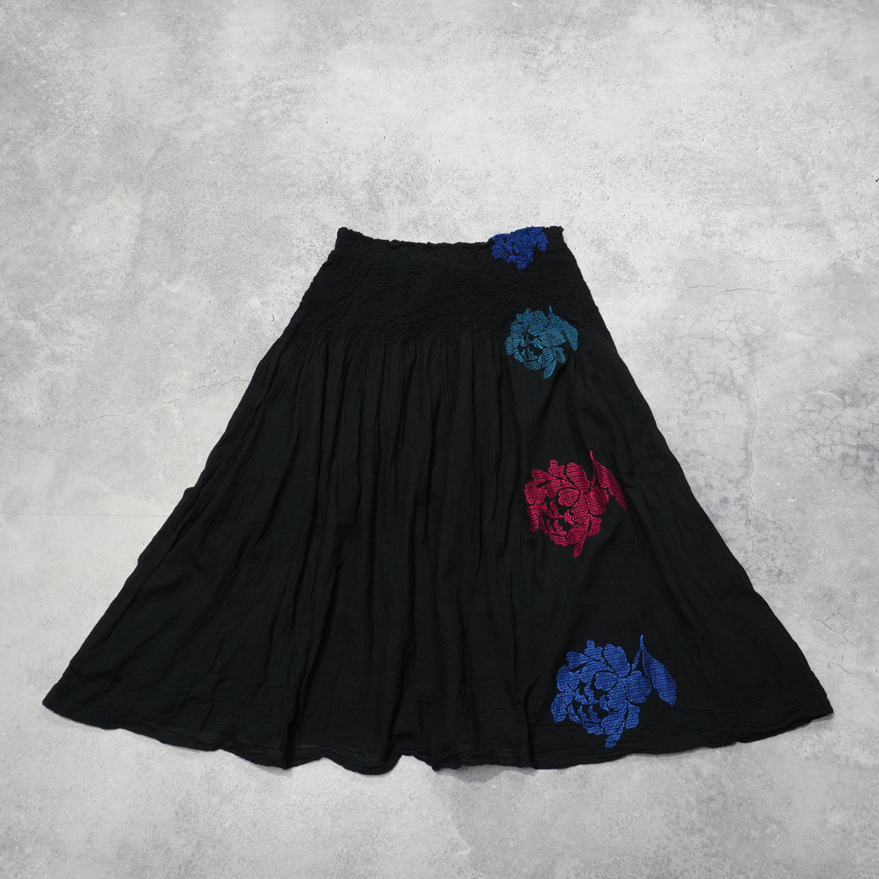 Issey Miyake ME Embroidered Floral Skirt