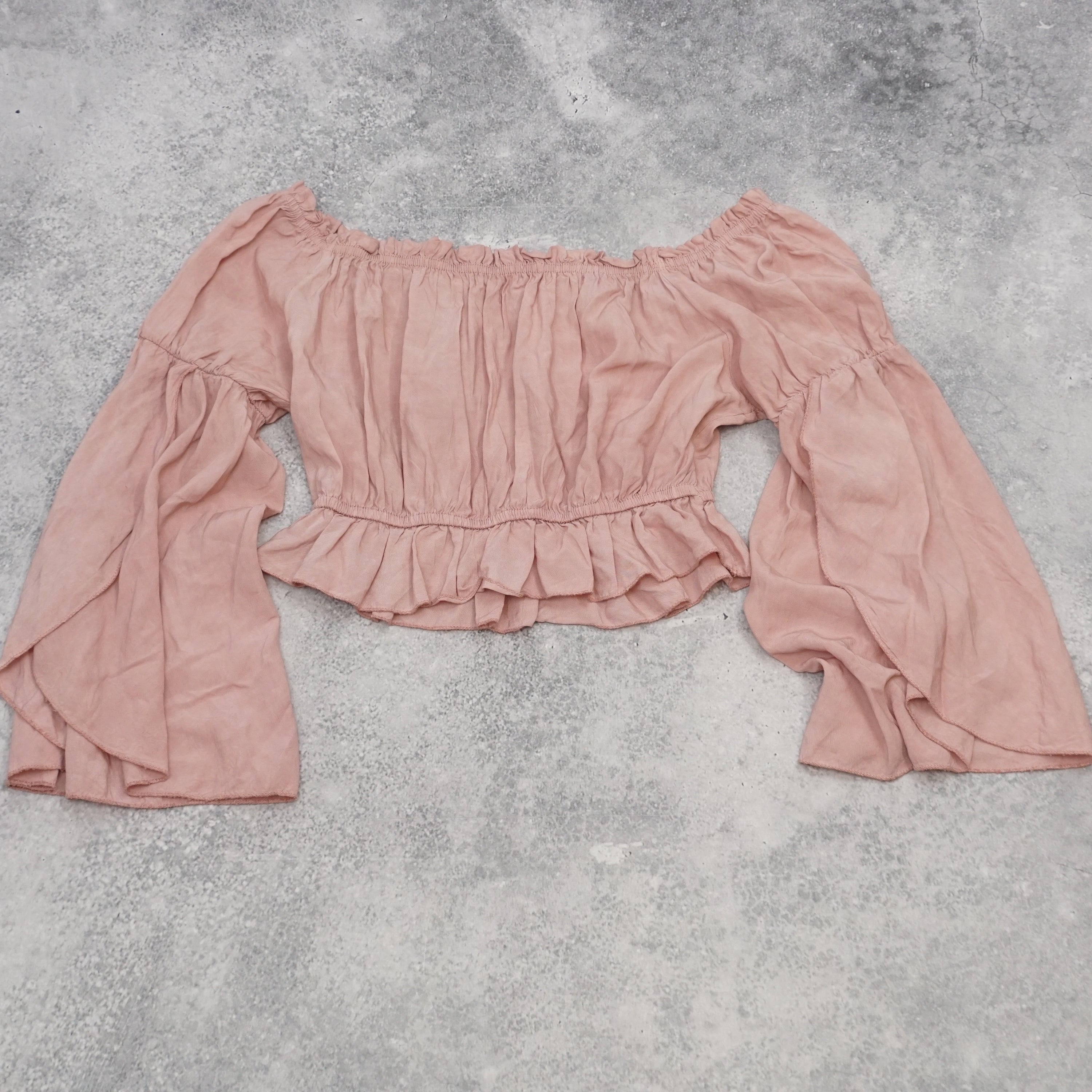 Italian  Off Shoulder Bell Sleeve Top