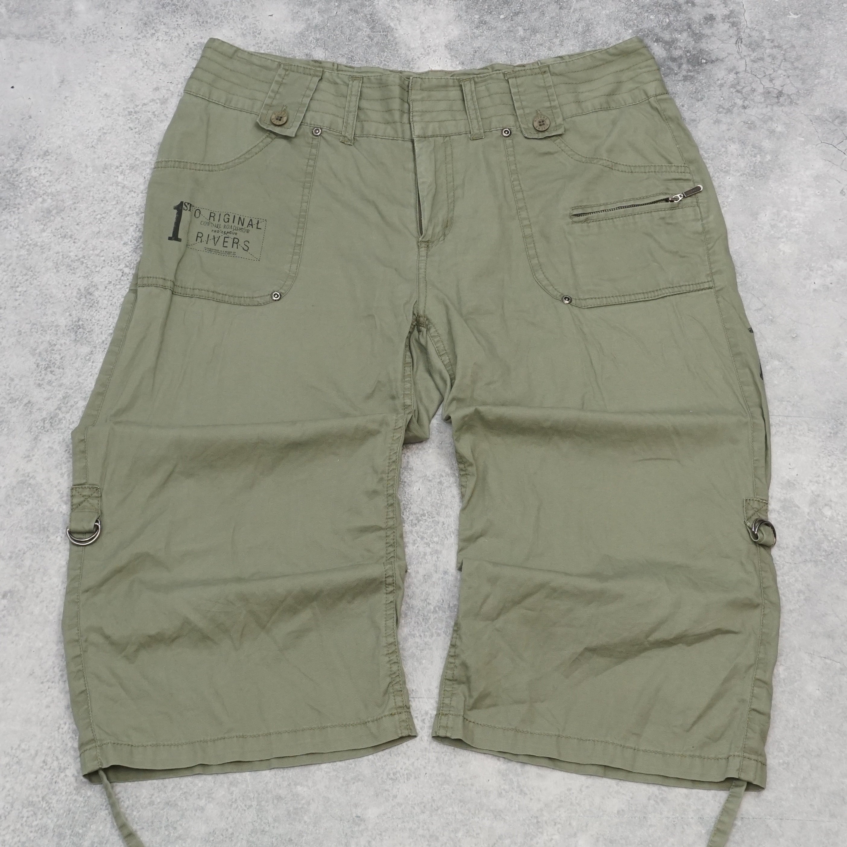 2000s Rivers Olive Utility Capri