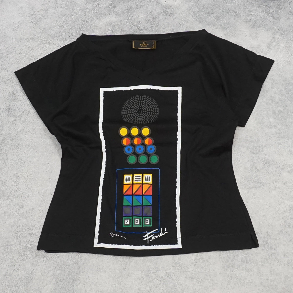 90s Fendi Graphic Crop T-Shirt
