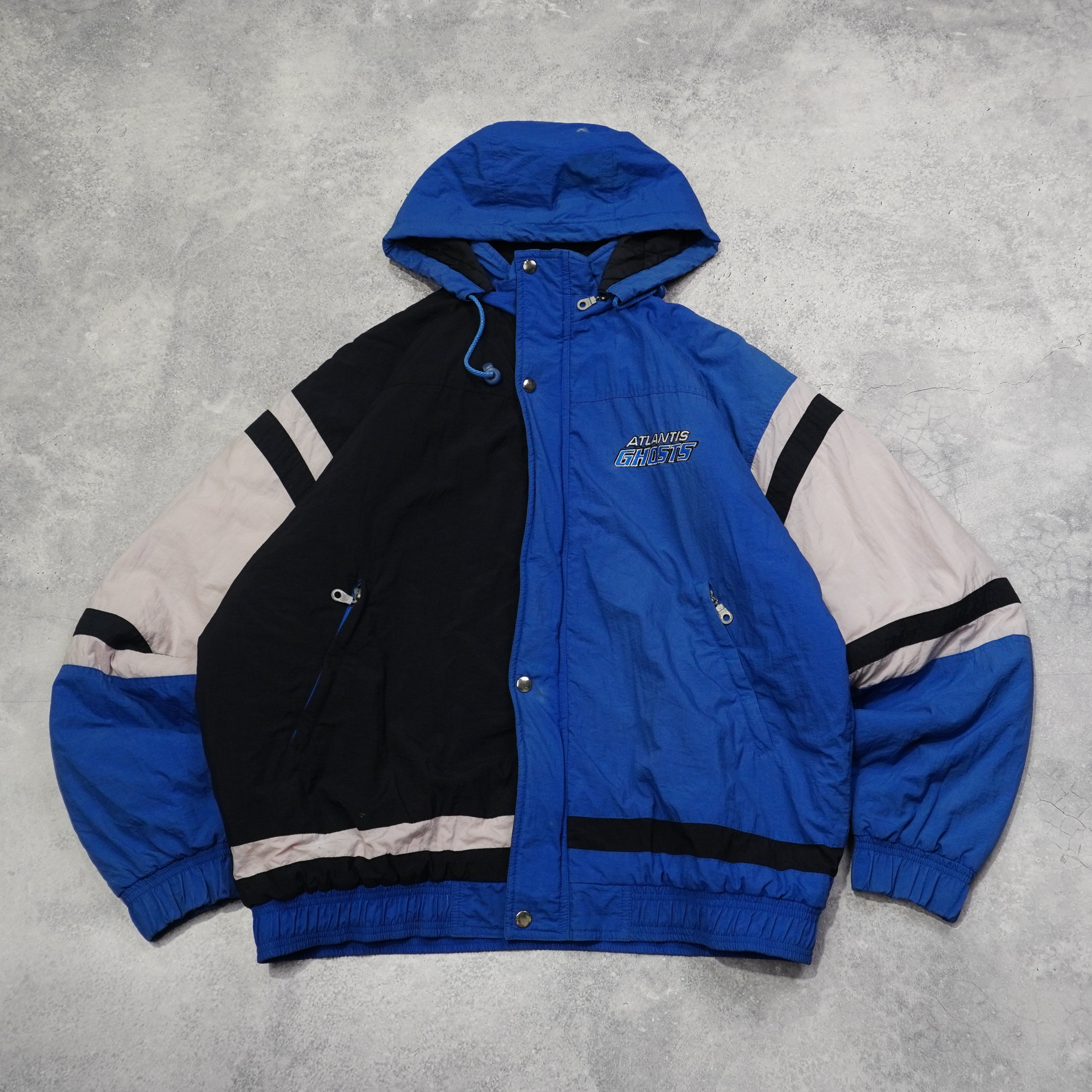 90s Authentic Style Ghosts Colorblock Jacket