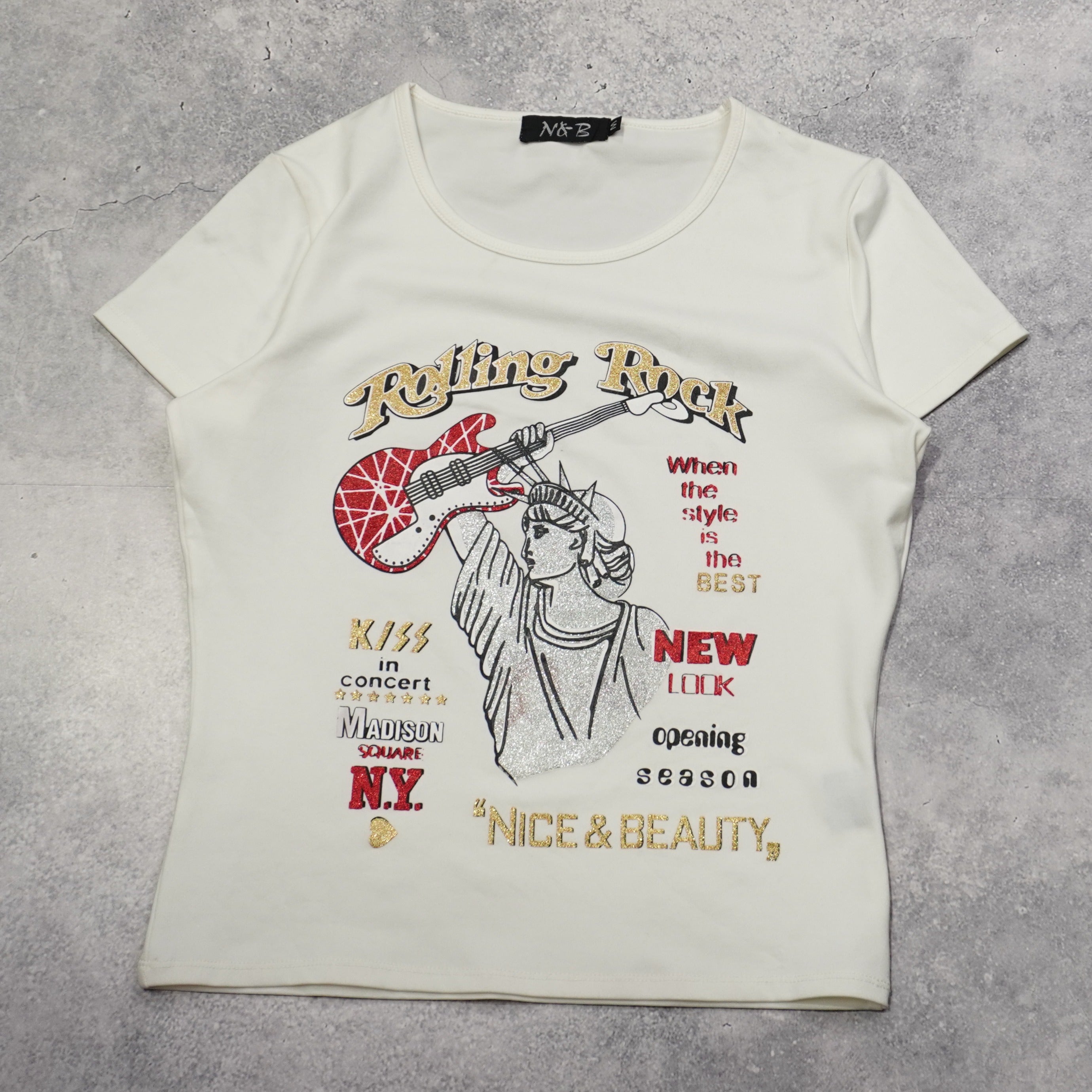 2000s N&B Rolling Rock Graphic T-Shirt