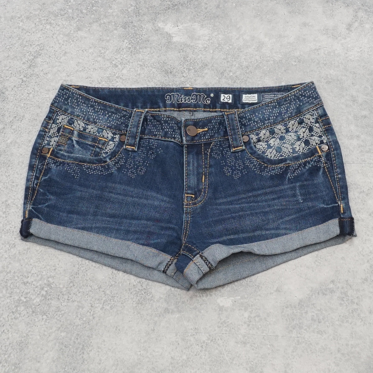 2000s Miss Me Embellished Cuffed Shorts