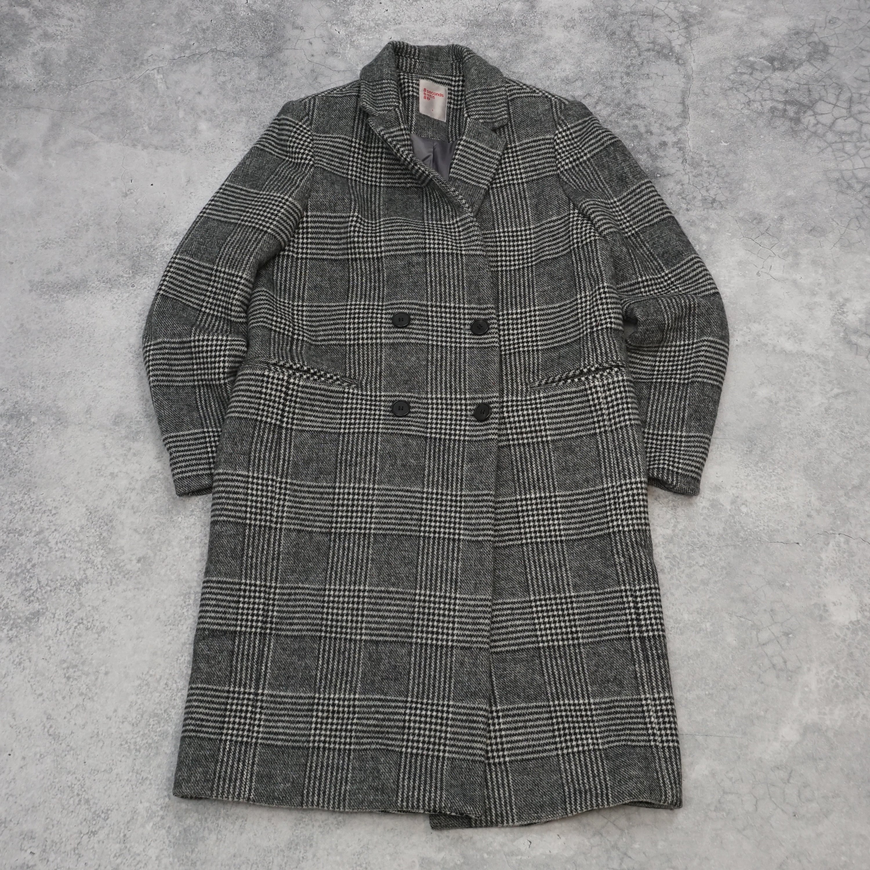 8 Seconds Double Breasted Houndstooth Coat