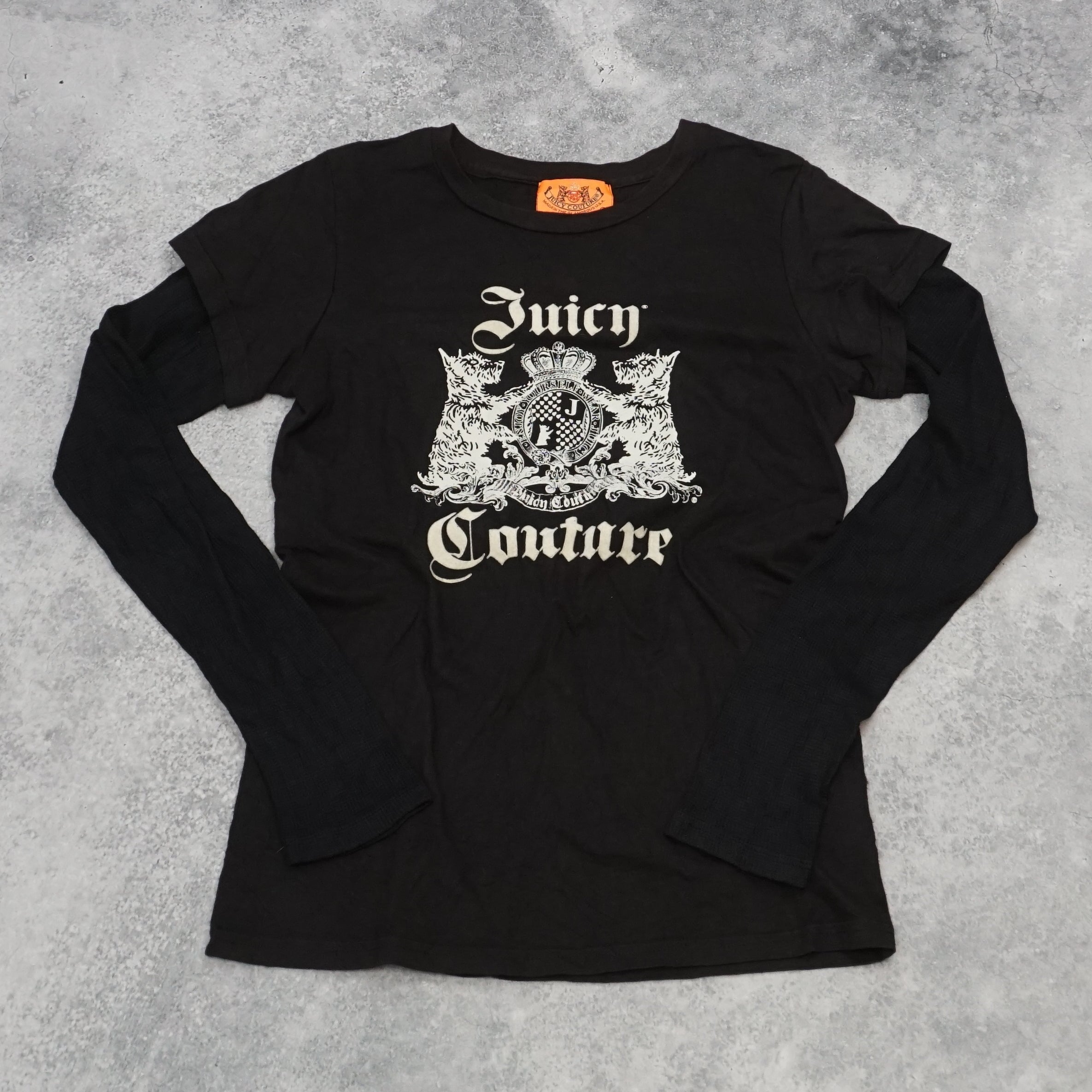 2000s Juicy Couture Graphic Emblem Top Long Sleeve