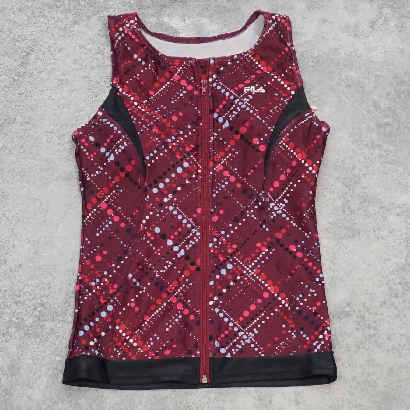 Fila Graphic Patterned Tank Top Swim Top