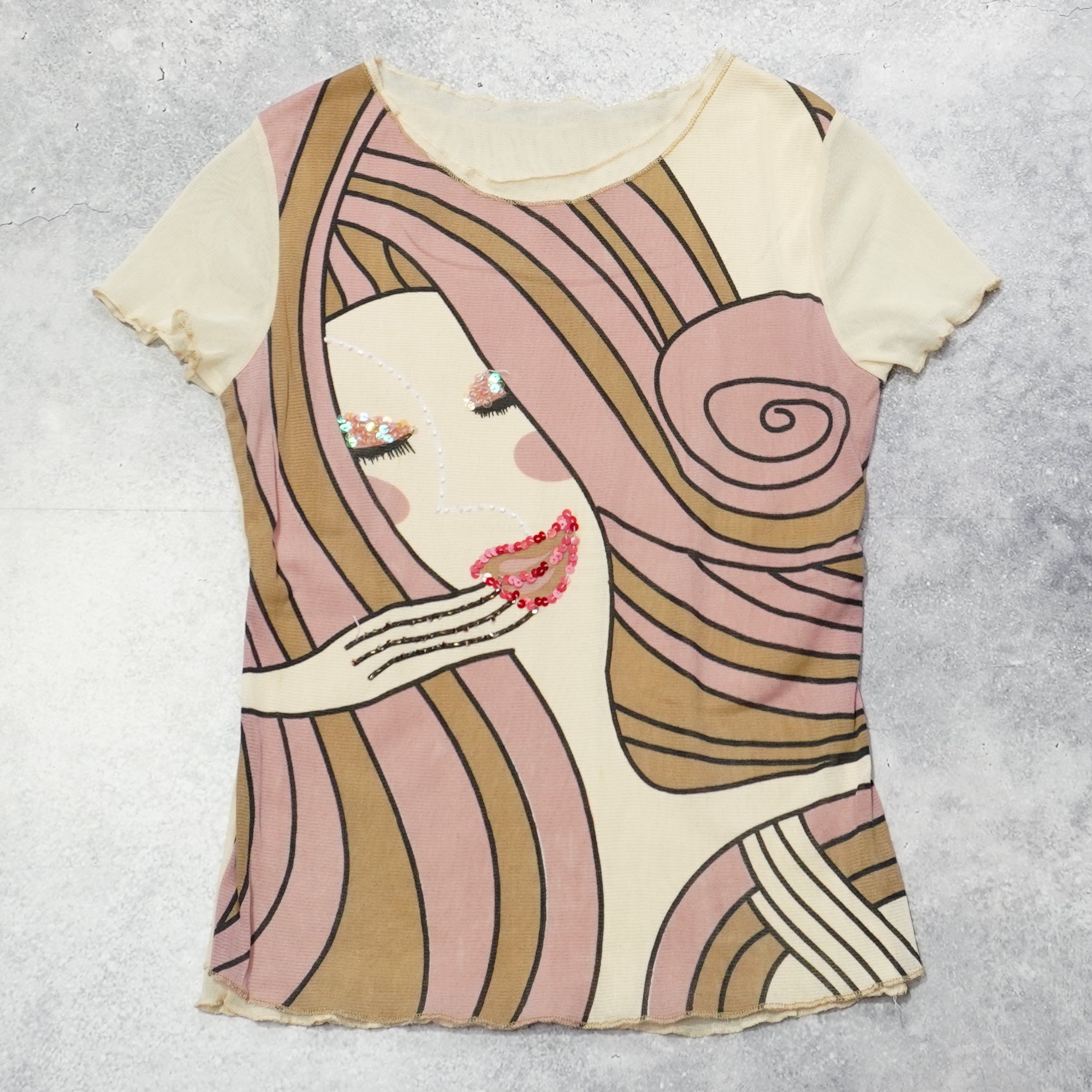 2000s Graphic Sequin T-Shirt