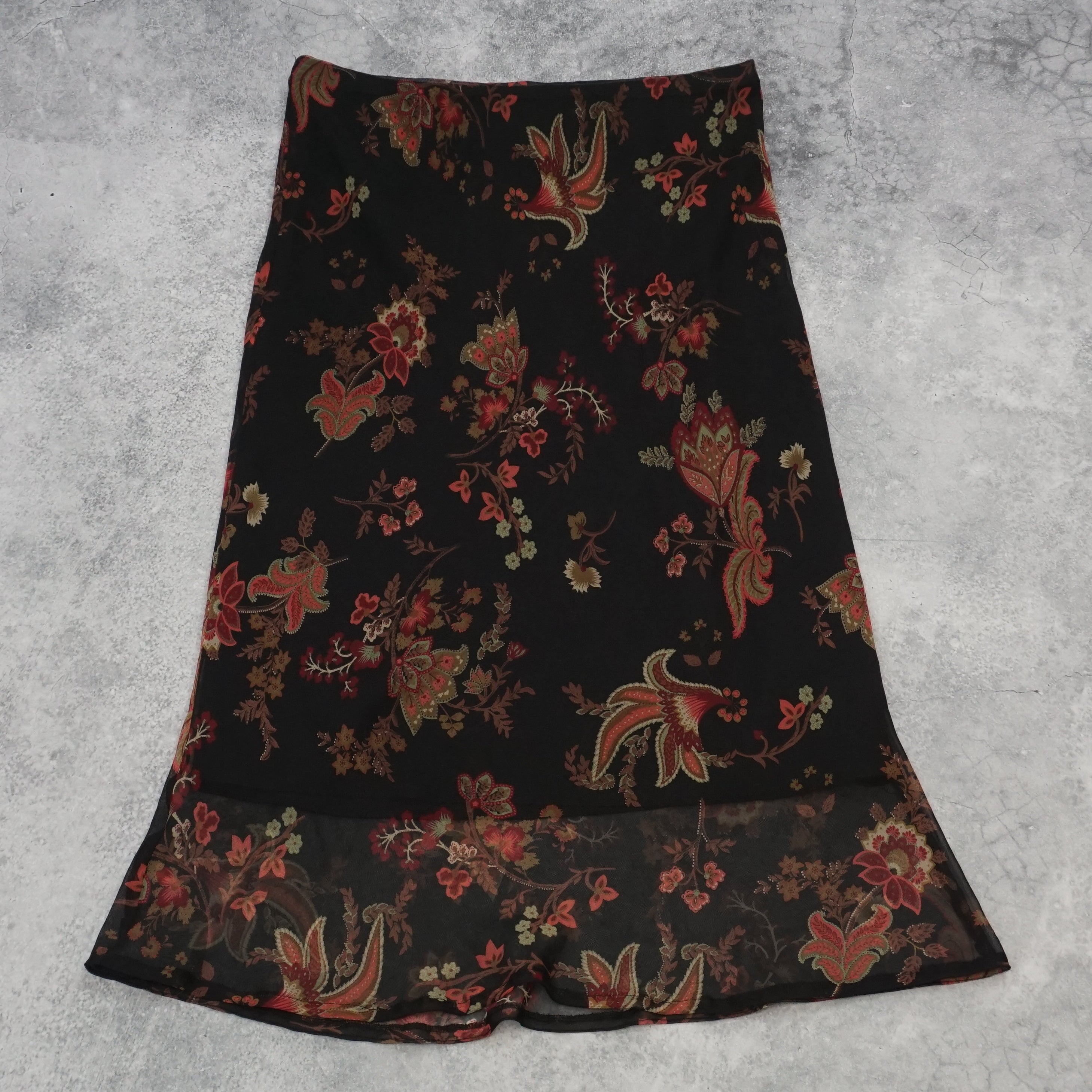 2000s Suzannegrae Low Rise Floral Skirt