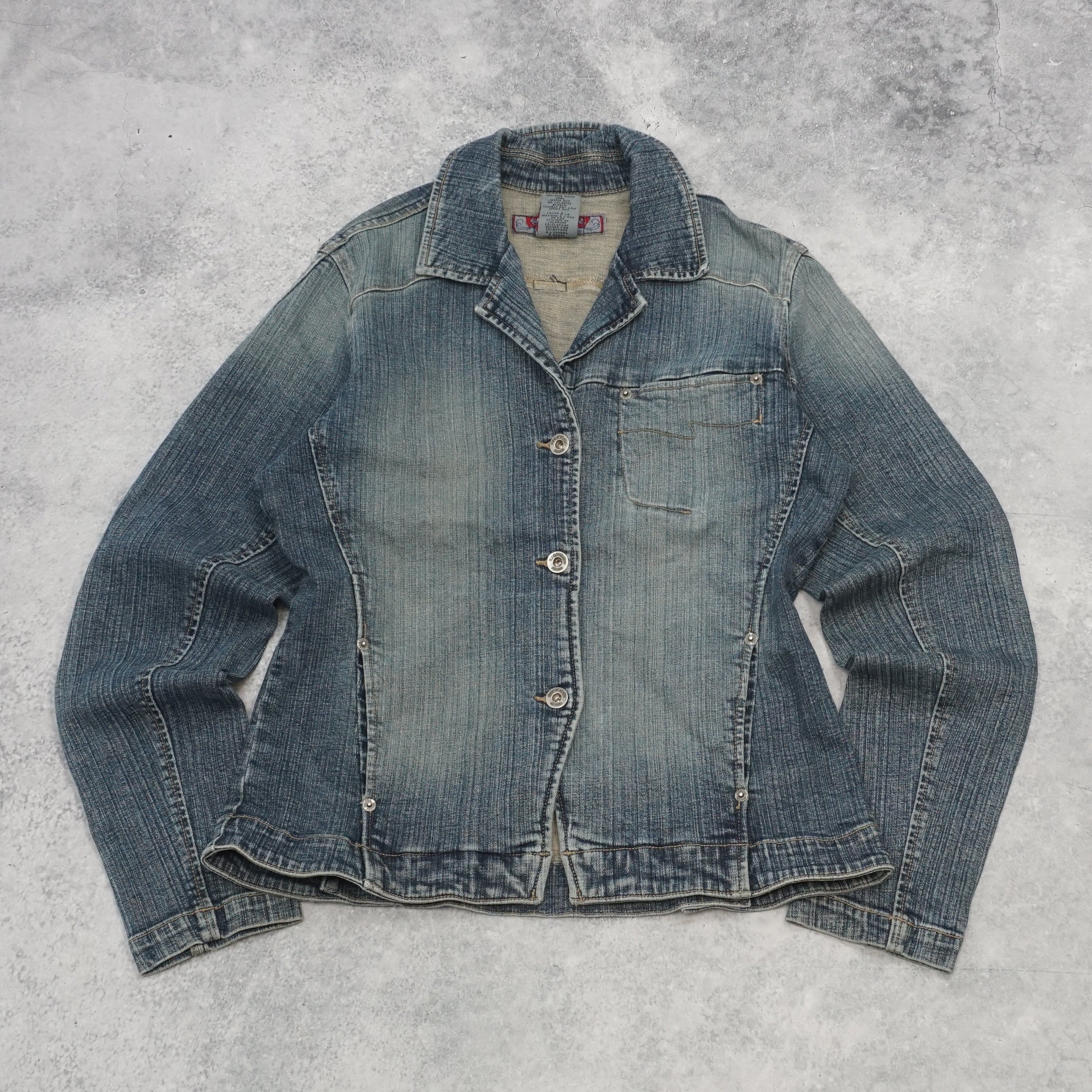 2000s Silver Denim Jacket