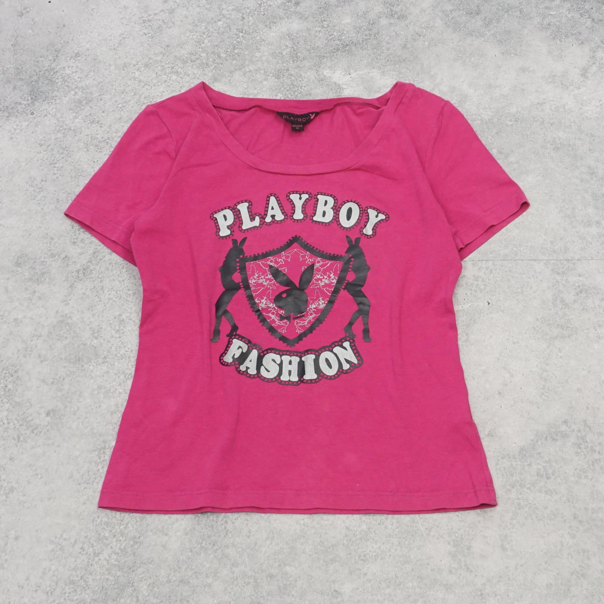 2000s Playboy Fashion Graphic Baby Tee T-Shirt