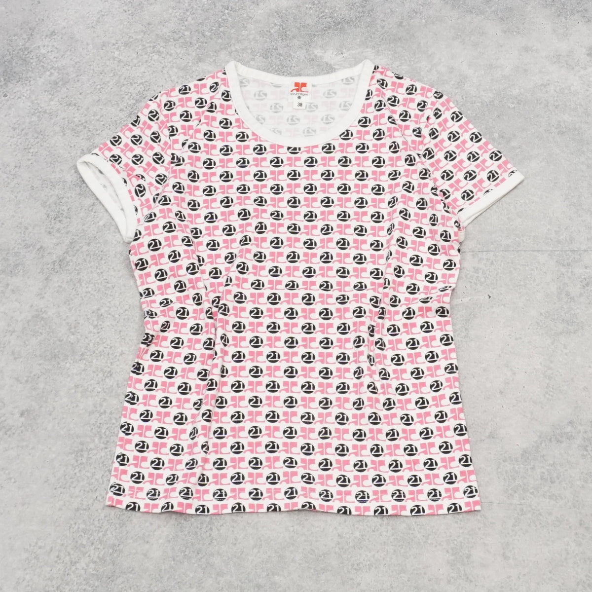 Courrèges Monogram Logo Print T-Shirt