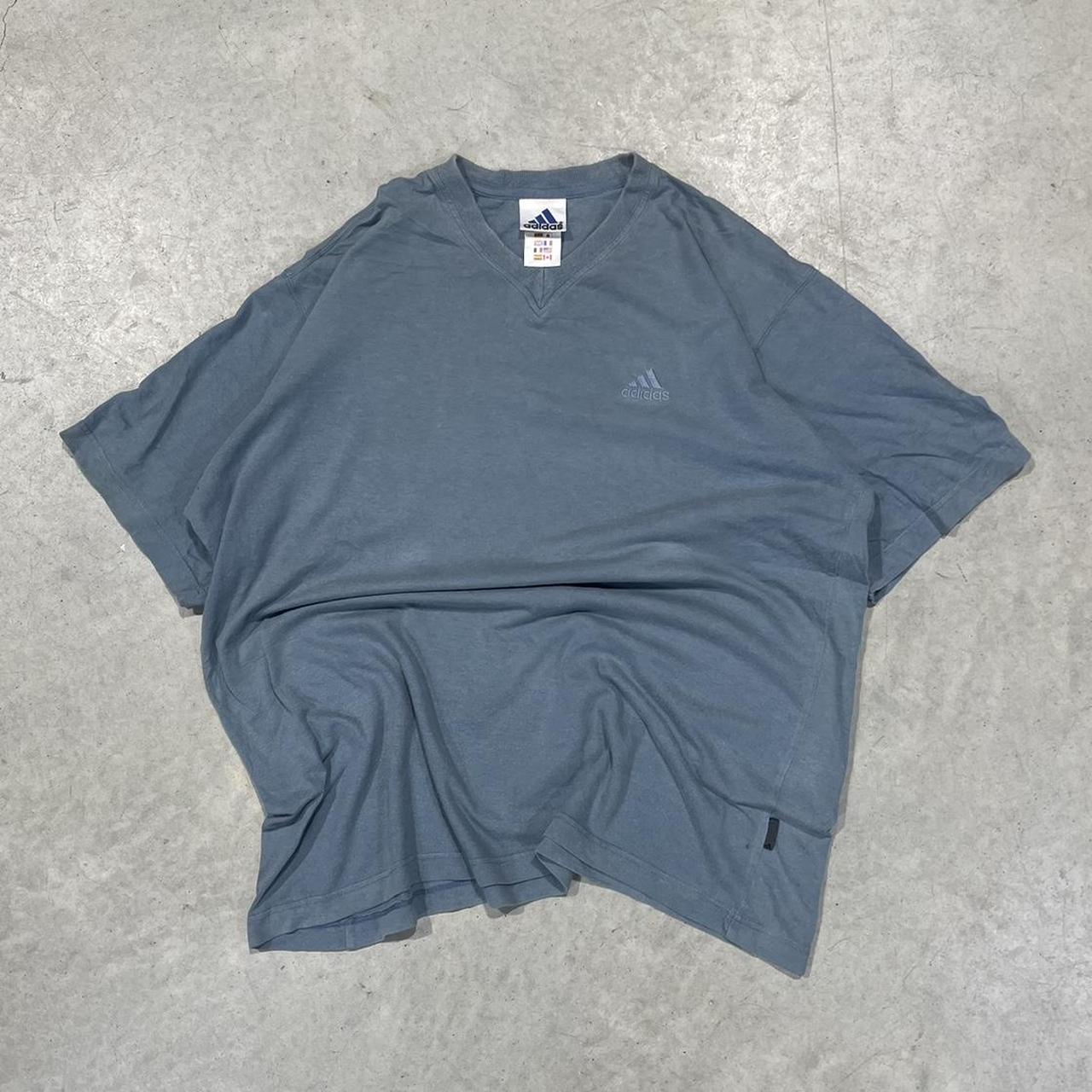 2000s Adidas V Neck T-Shirt