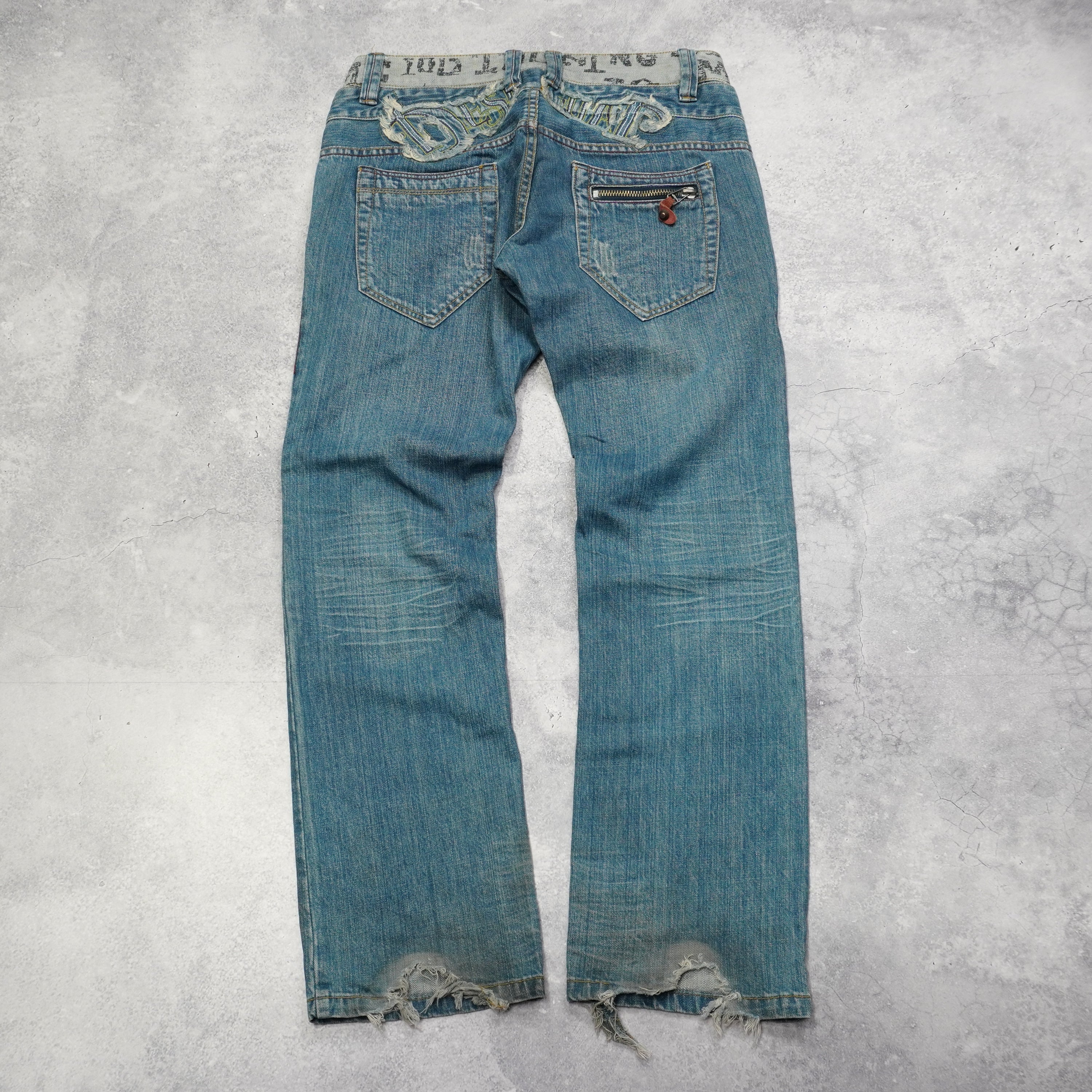 2000s Desigual Distressed Denim Jeans