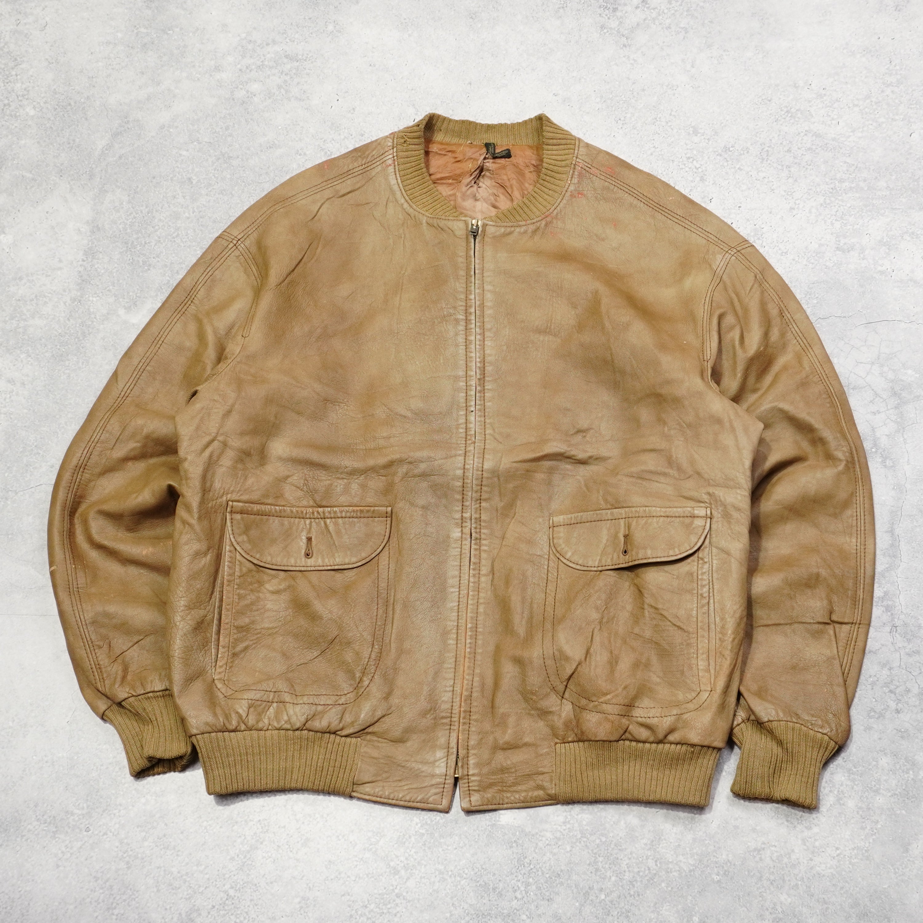 90s Aviator Leather Jacket