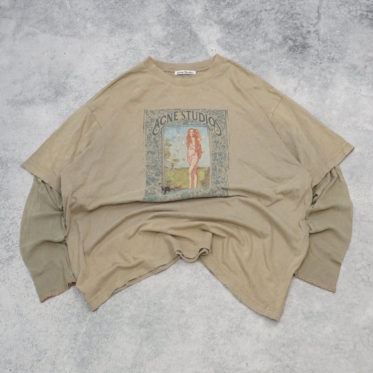 Acne Studios Oversized Graphic Long Sleeve T-Shirt