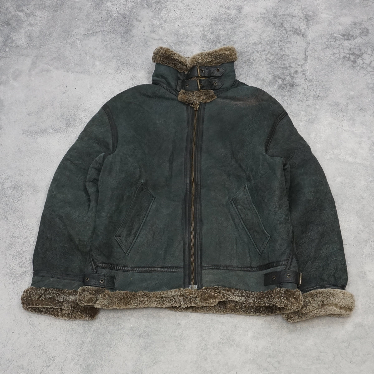 90s Madda Aviator Sheepskin Jacket Shearling