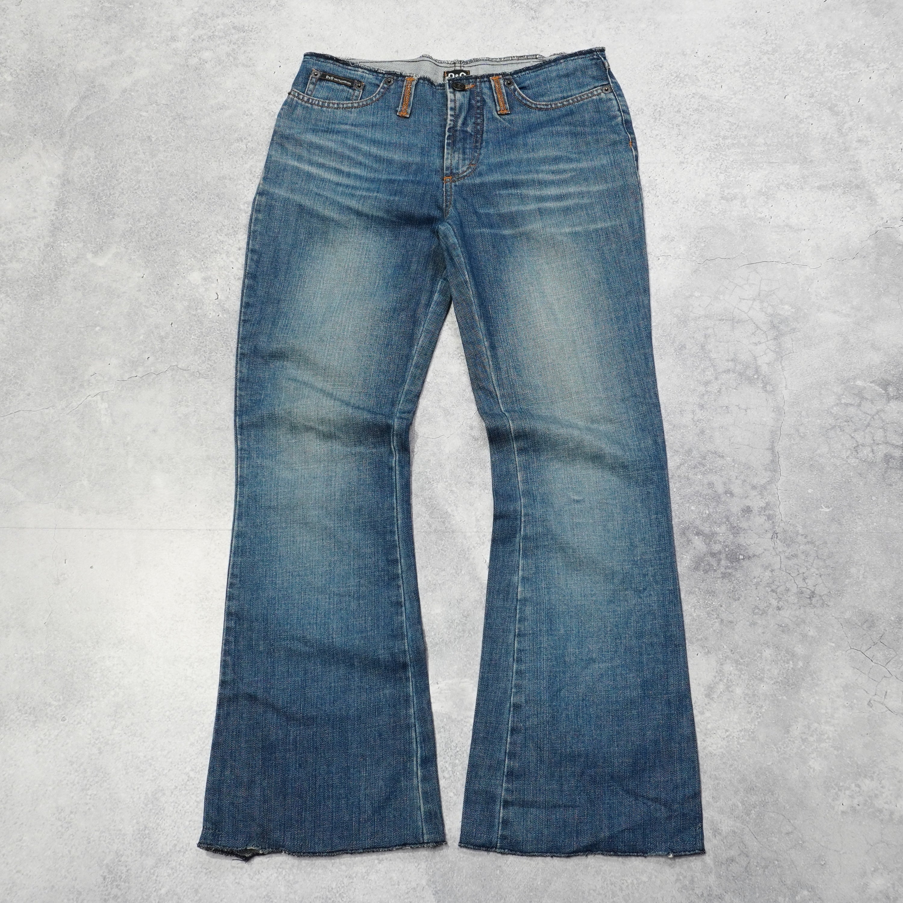 2000s Dolce & Gabbana Low Rise Flared Jeans