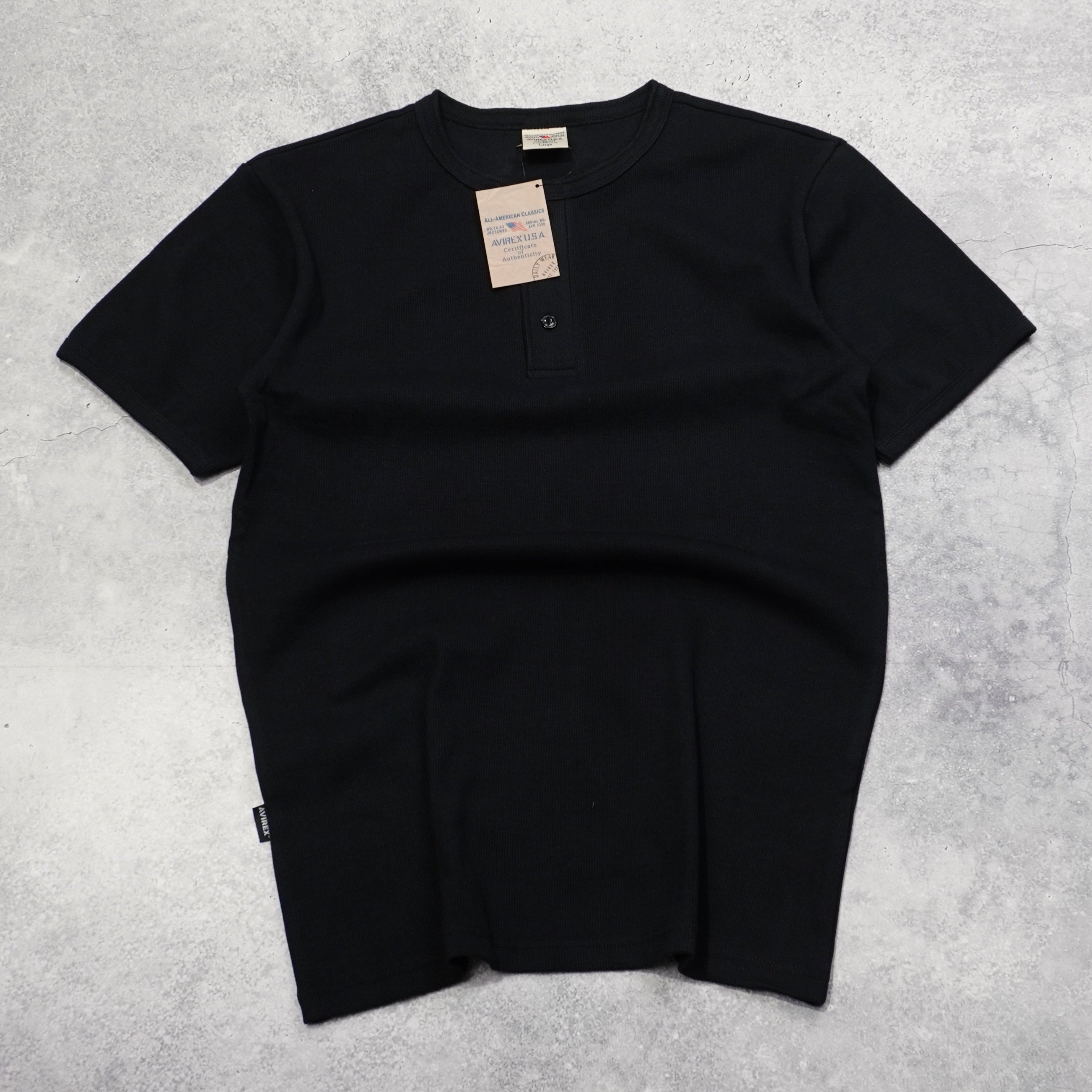 Avirex Ribbed Henley T-Shirt
