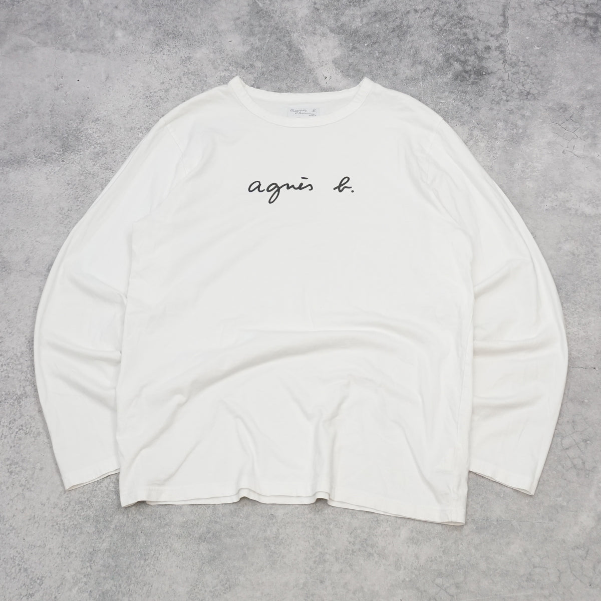 Agnes B Homme Script Logo T-Shirt Long Sleeve