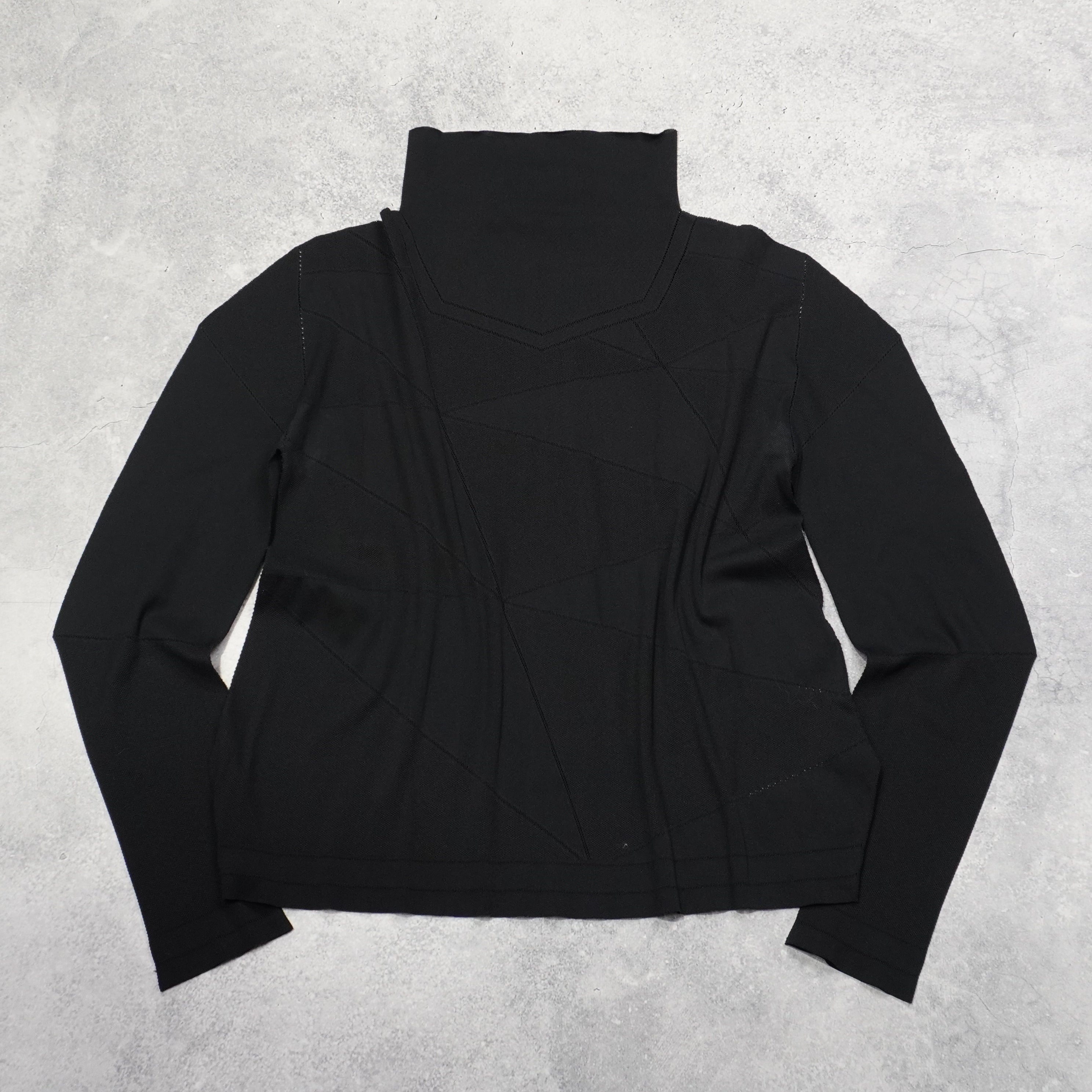 Issey Miyake Geometric Turtleneck Top