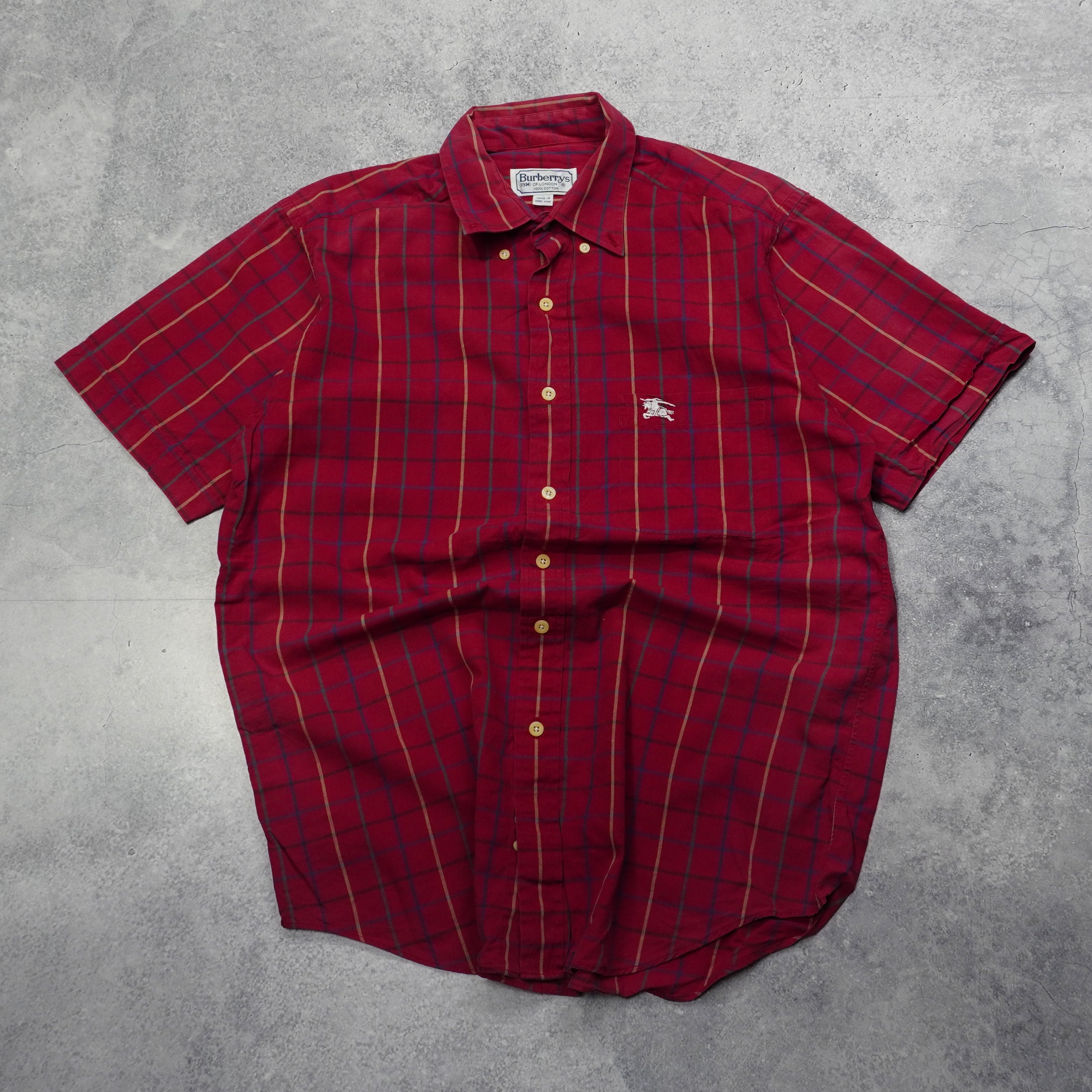 90s Burberrys Plaid Button Up