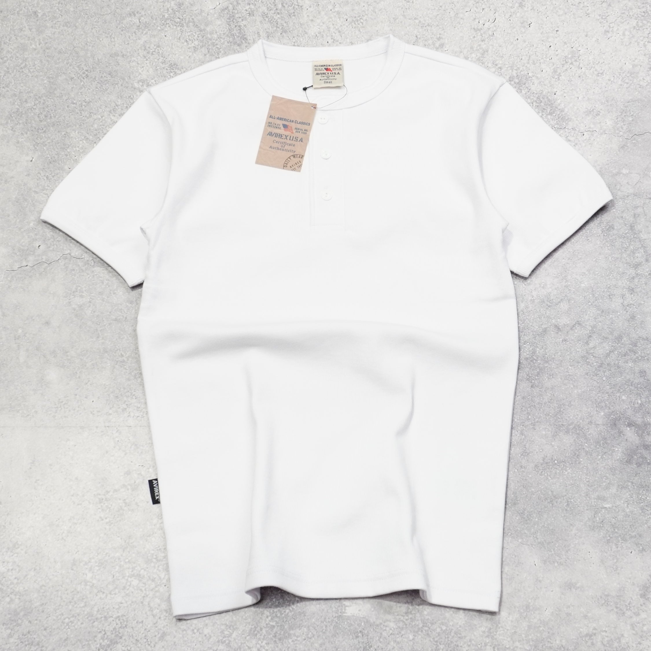 Avirex Ribbed Henley T-Shirt