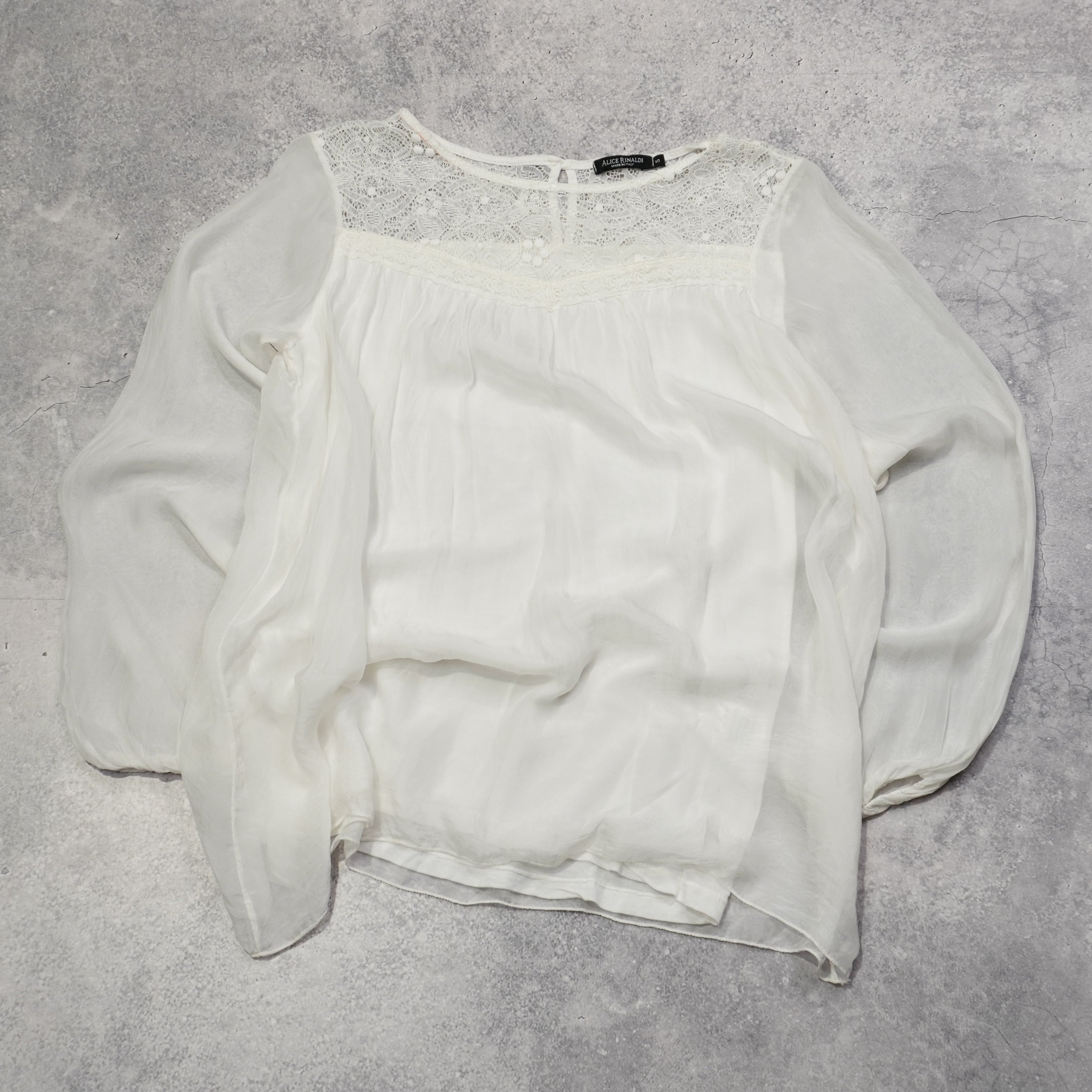 Alice Rinaldi Lace Trim Blouse
