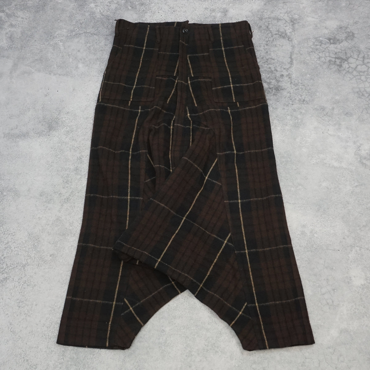 Comme des Garçons Plaid Drop Crotch Pants
