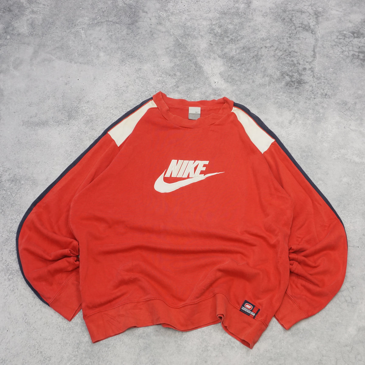 2000s Nike Colour Block Spellout Crewneck Sweater