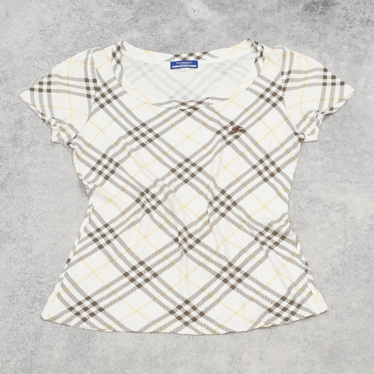 2000s Burberry Blue Label Nova Check T-Shirt