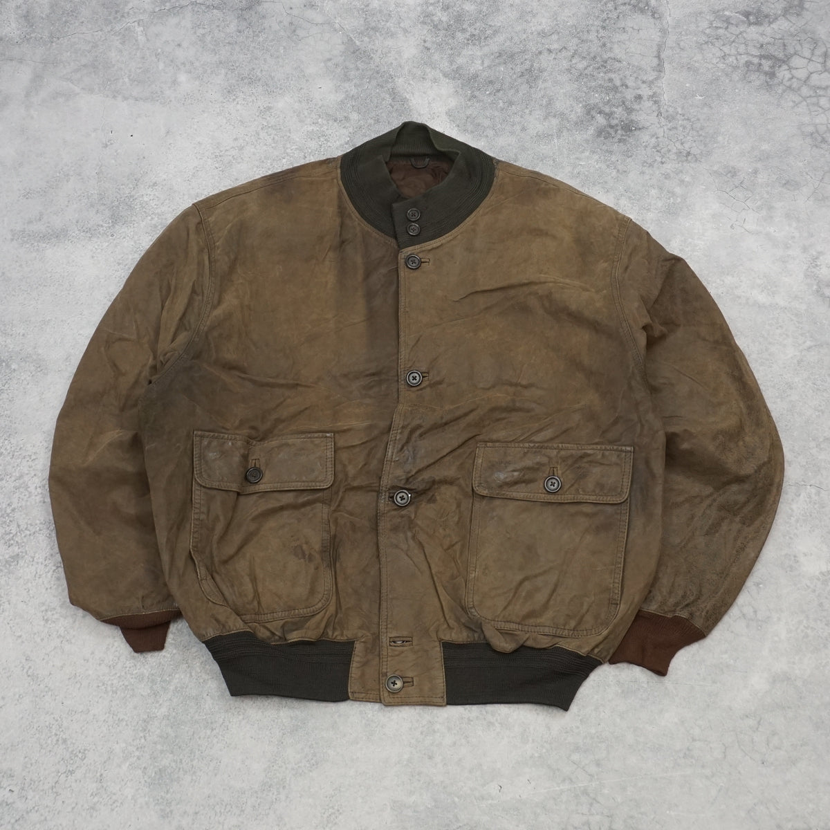 90s Suede Bomber Leather Jacket