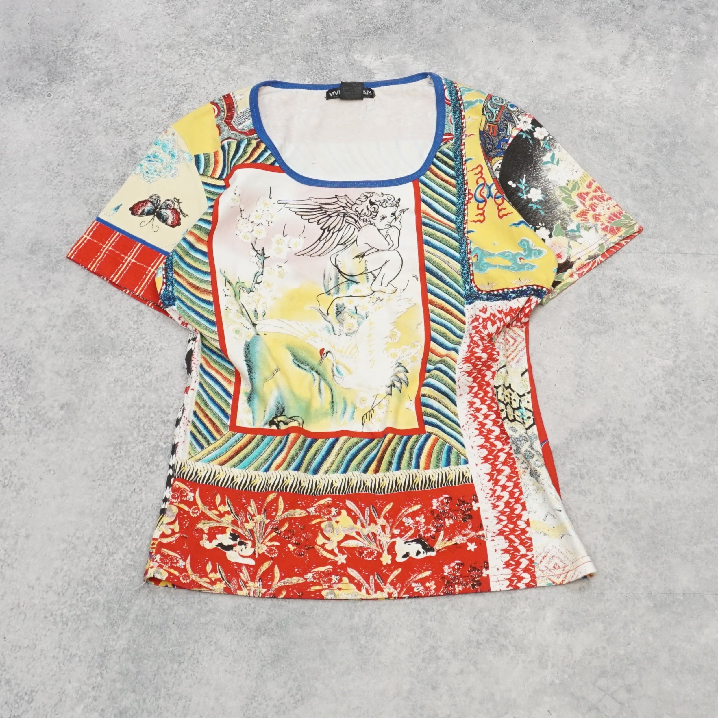 2000s Vivienne Tam Patchwork Graphic T-Shirt