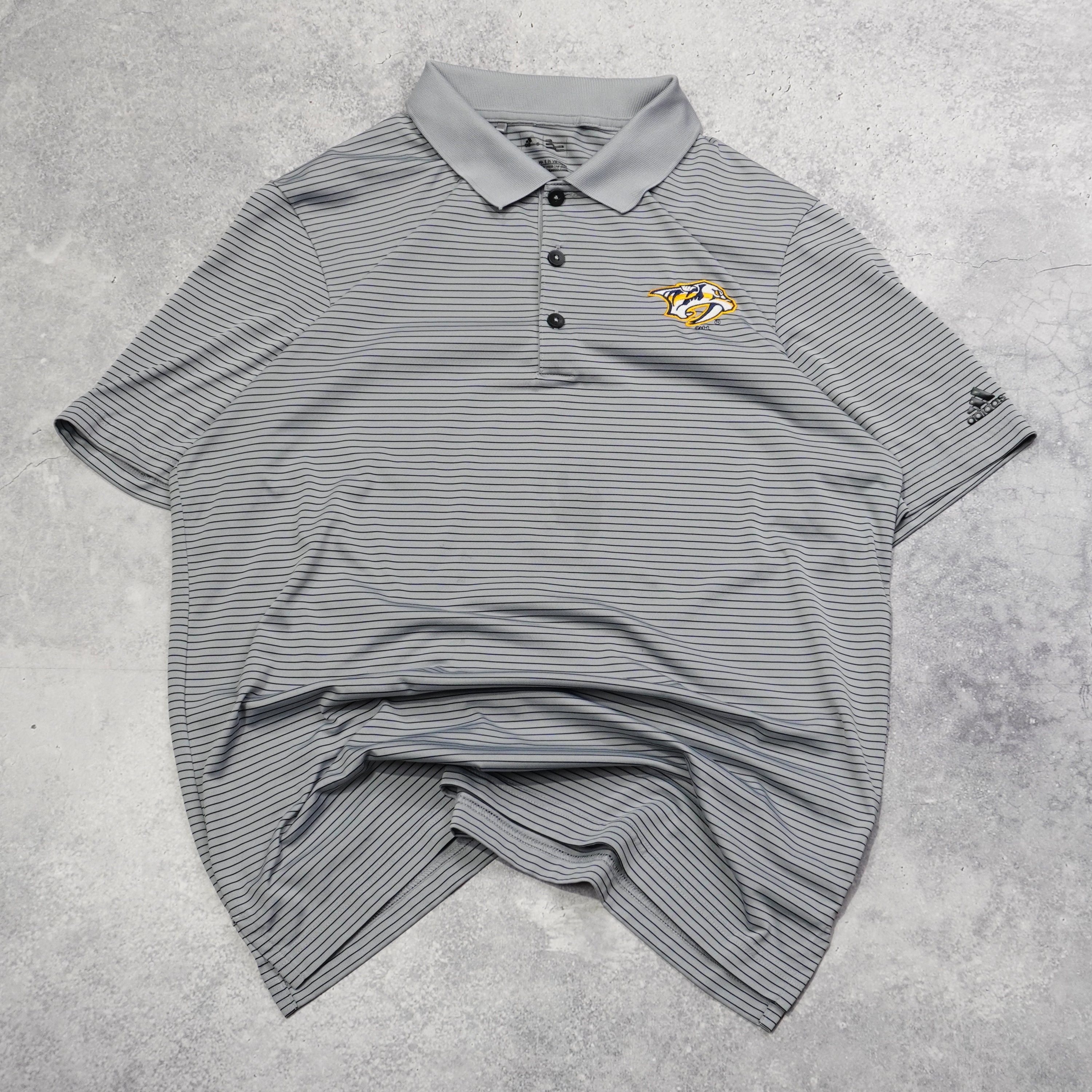 2000s Adidas Striped Team Polo