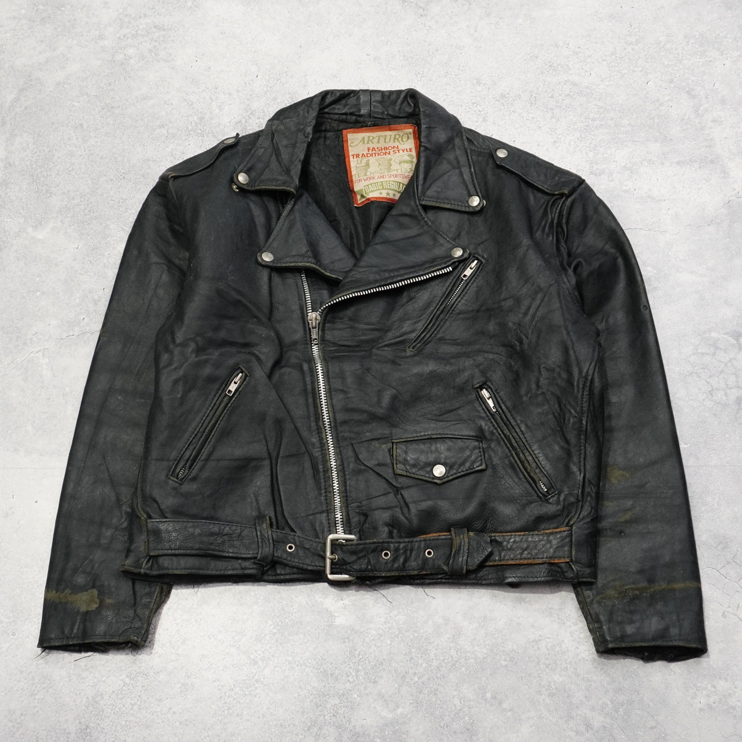 90s Arturo Biker Leather Jacket