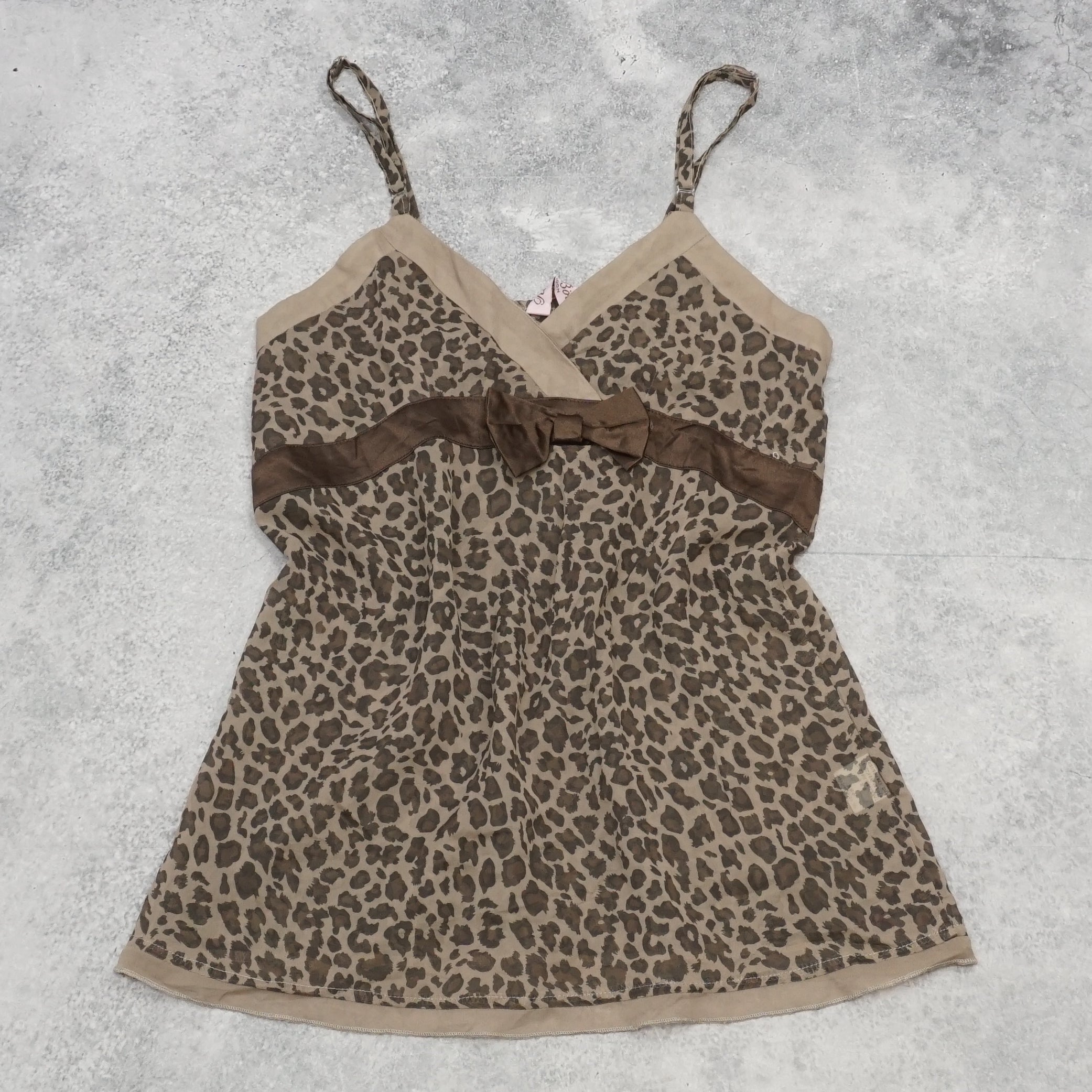 2000s Rose Bowl Leopard Print Cami