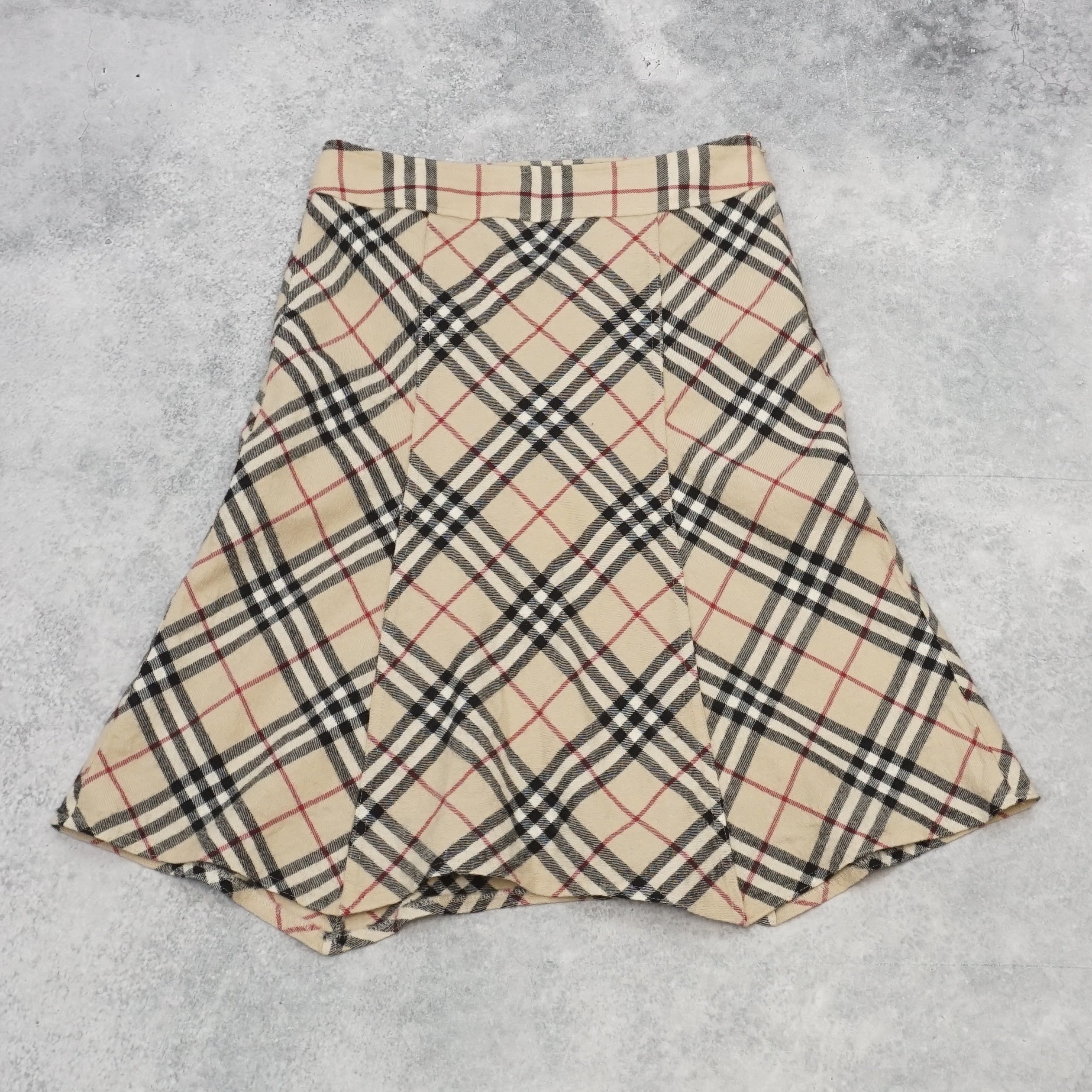 2000s Burberry Plaid A-Line Skirt