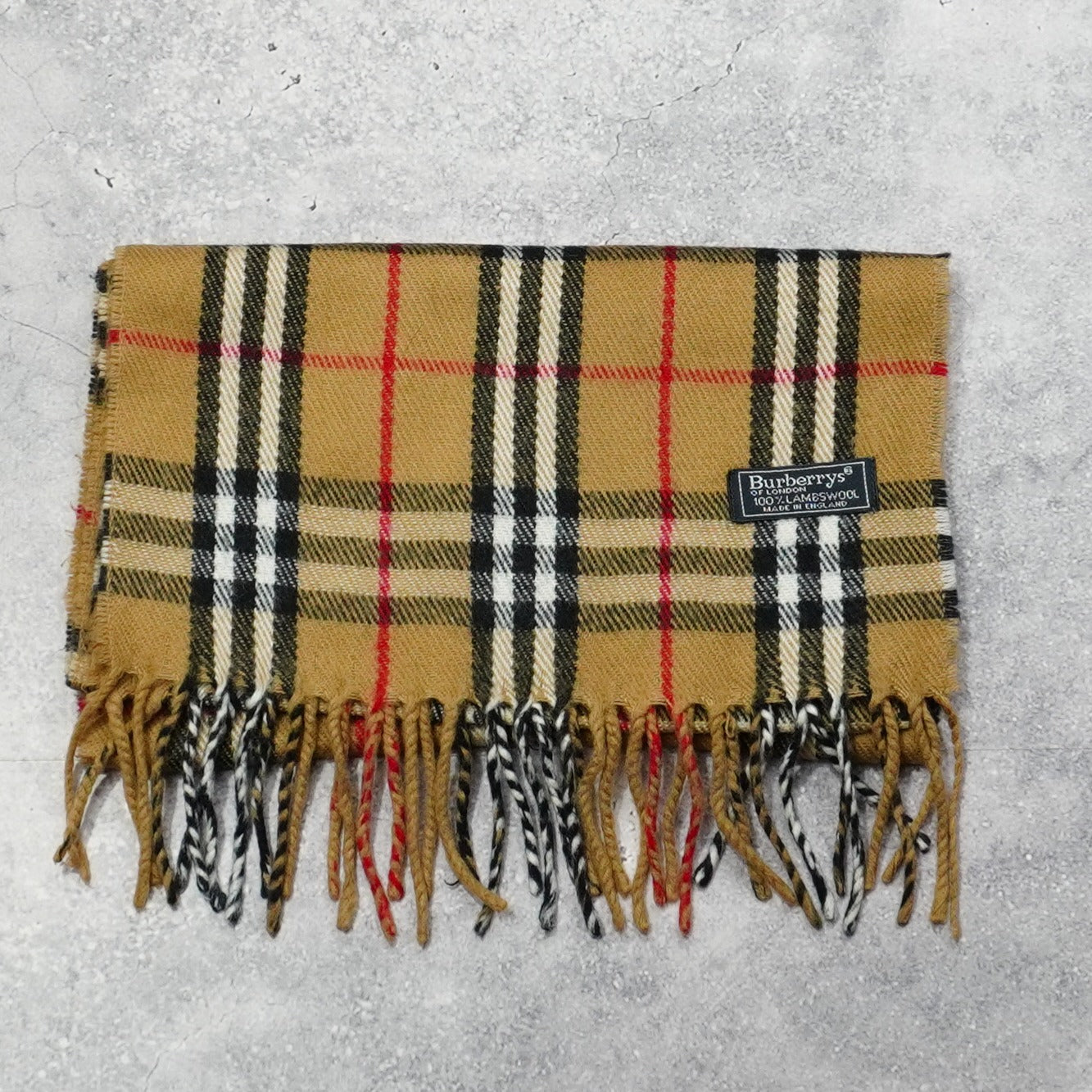 90s Burberry's Wool Scarf