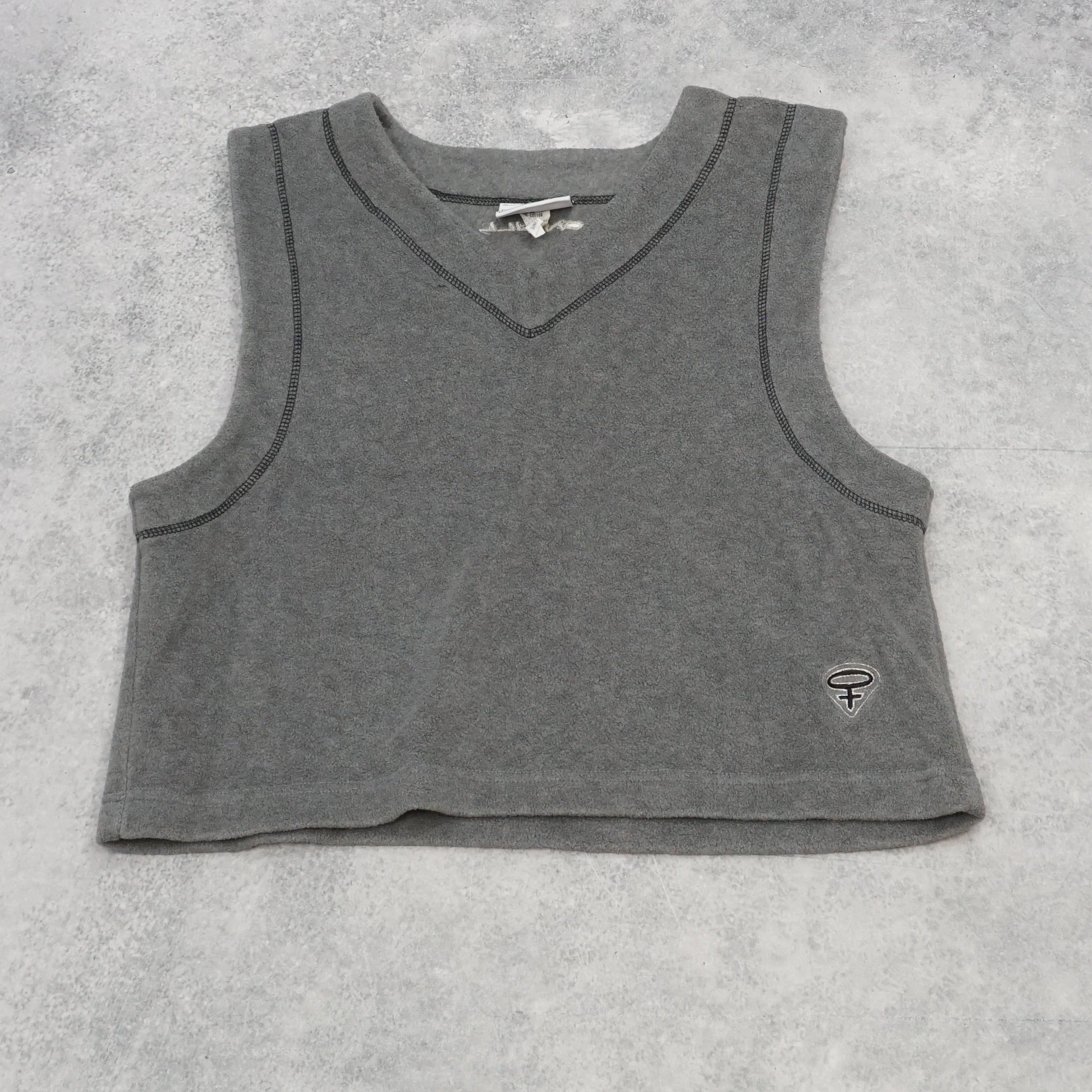 2000s O'Neill Cropped Fleece Vest Top